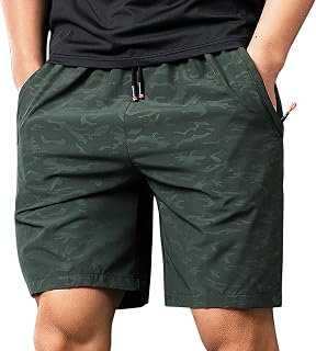 LindoMaker Mens Shorts Gym Fitness Bermuda Shorts Big and Tall Travel Shorts Athletic Running Shorts