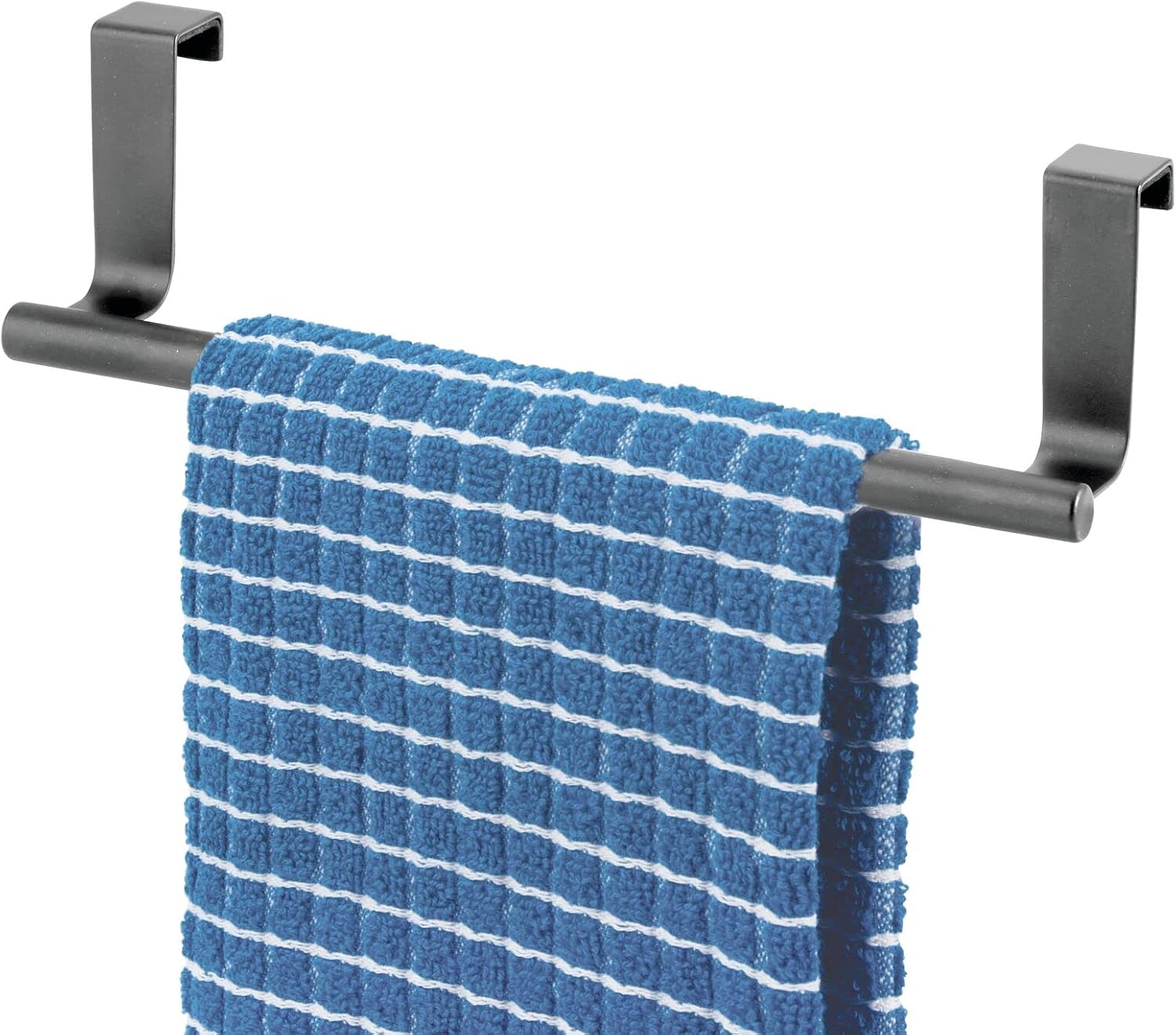 mDesign Metal Over Kitchen Door Towel Bar Holder