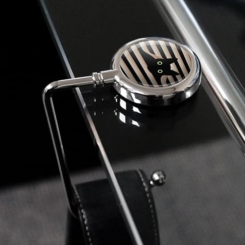 Miniatura 3 de GRAPHICS & MORE Gato negro en la ventana del bolso del bolso del gancho del soporte