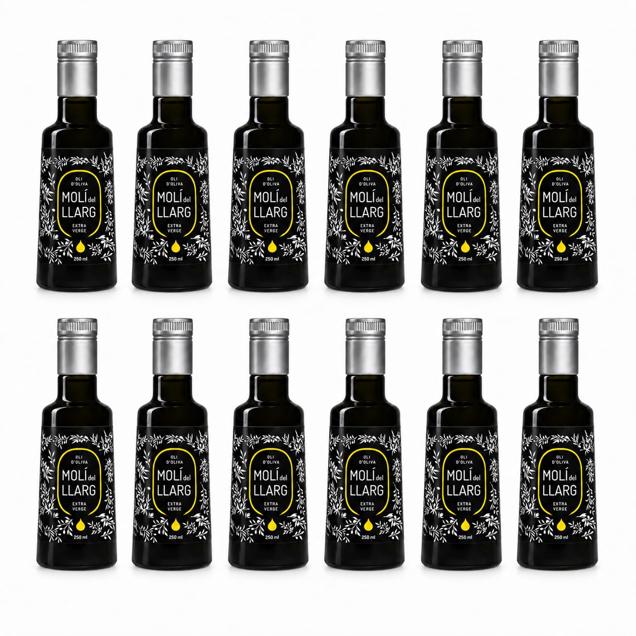 FORÉS | Aceite De Oliva Virgen Extra | Pack 12 Botellas Cristal Oscurecido 250Ml | Cosecha Temprana Variedad Arbossana Fincas Propias Extracción Frío | Frutado Verde