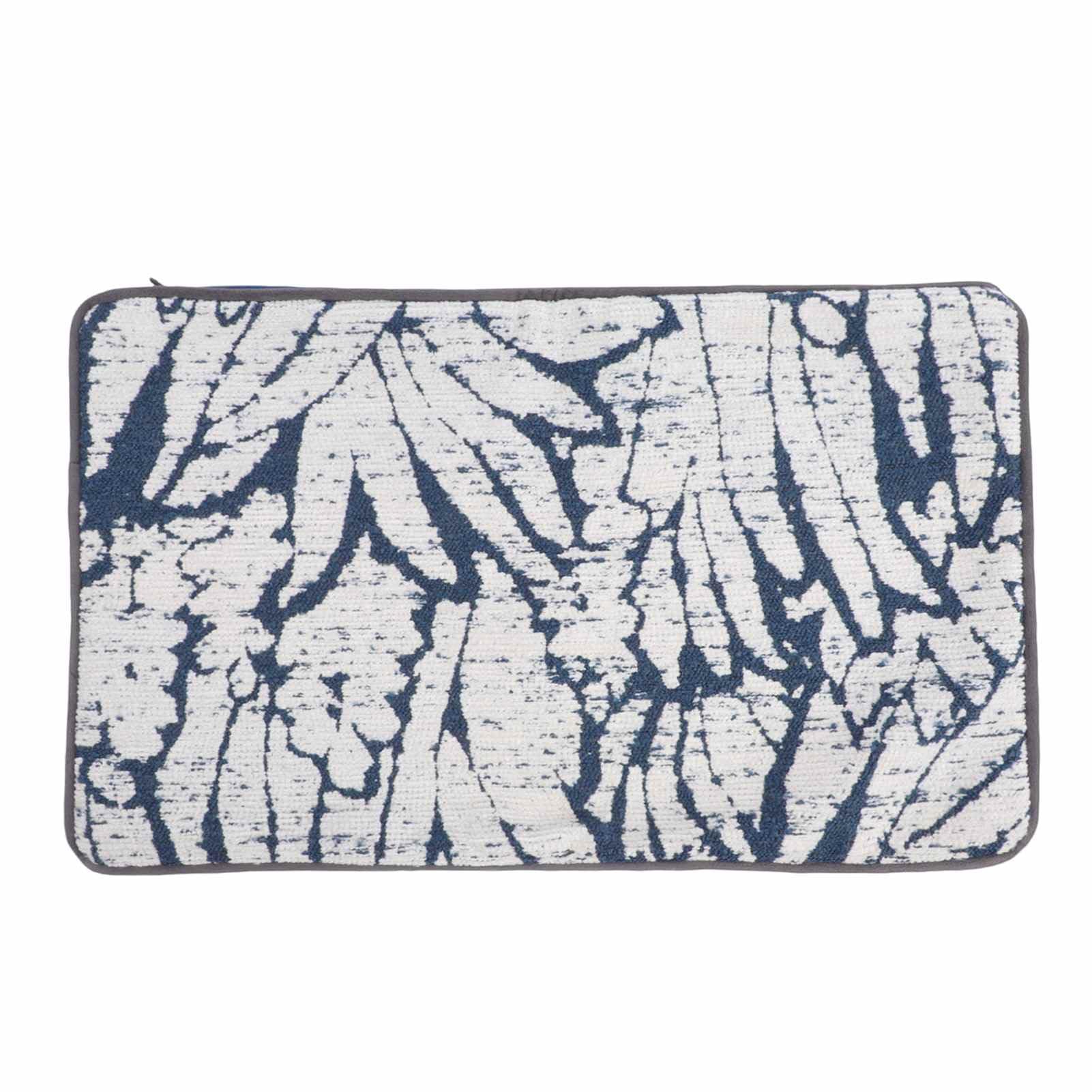Jectse 4 Federe Decorative per Cuscini, Federe Boho per la Fattoria con Design a Nappe per Divano, Decorazioni per la Casa Sul Divano Letto del Soggiorno, Blu Bianche (50,8x30,5 cm/20x12 pollici)