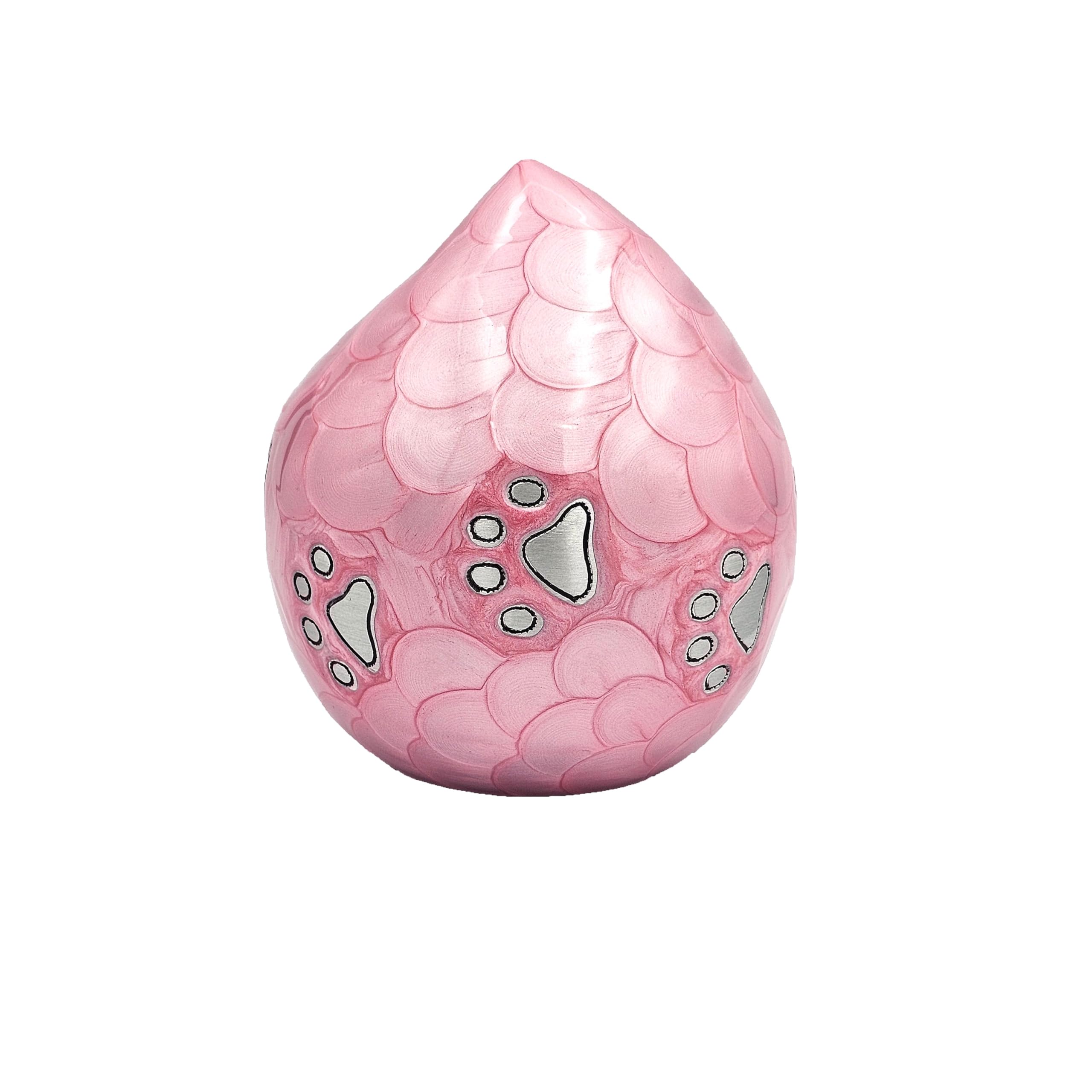 Pink Teardrop Pet Cremation Urn for Dogs and Cats Capacity Up to 20kg / 44lbs with Velvet Presentation Box
