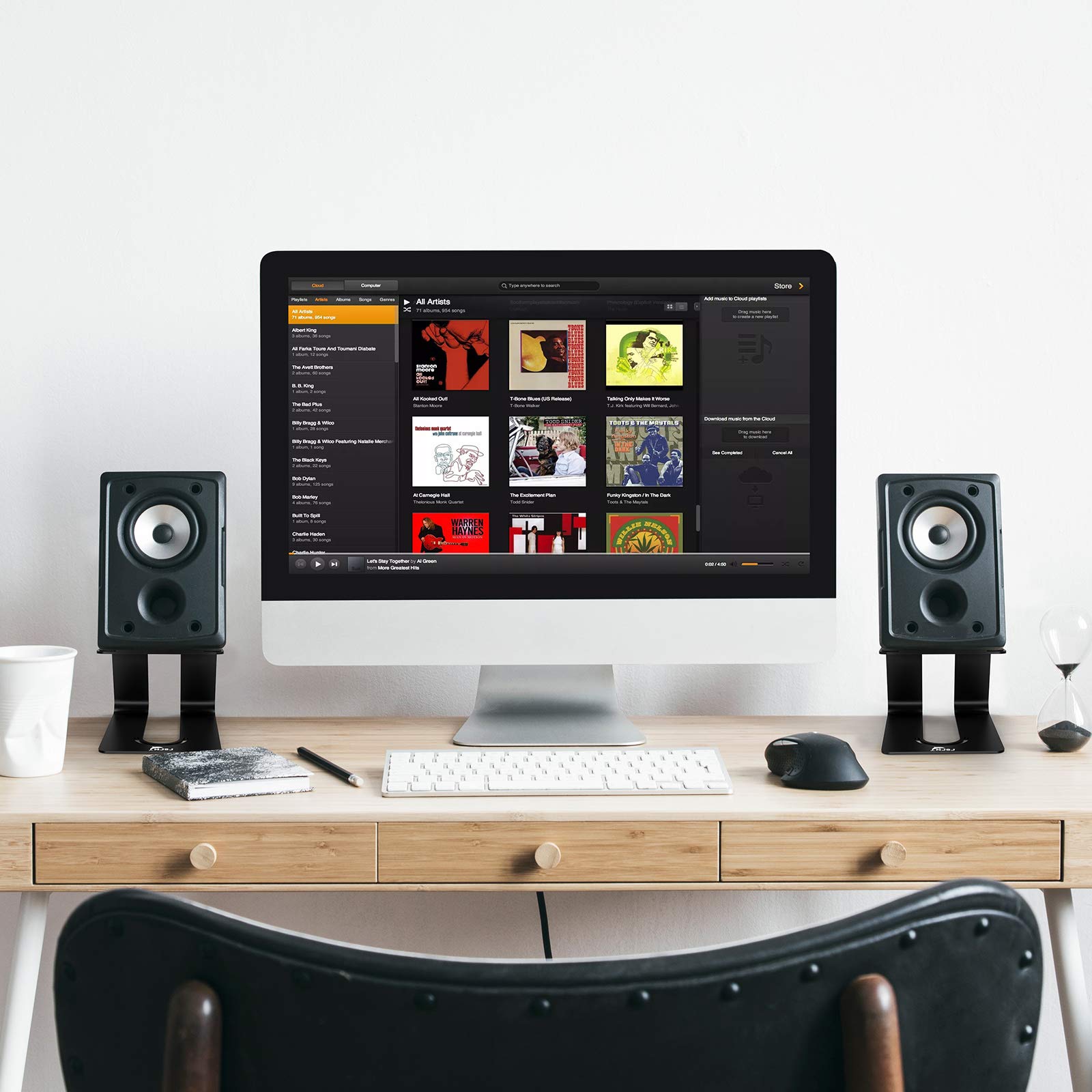 Buy NJSJ Speakers Stand (Pair), Heavy Duty Desktop PC Speaker Stands