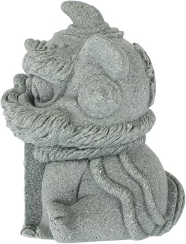 PRETYZOOM Chinese Lion Statue Resin Craft Figurine Miniature Tea Pet Lion Decor Auspicious Mascot Traditional Chinese Style Elegant Desktop Decoration for Home Office