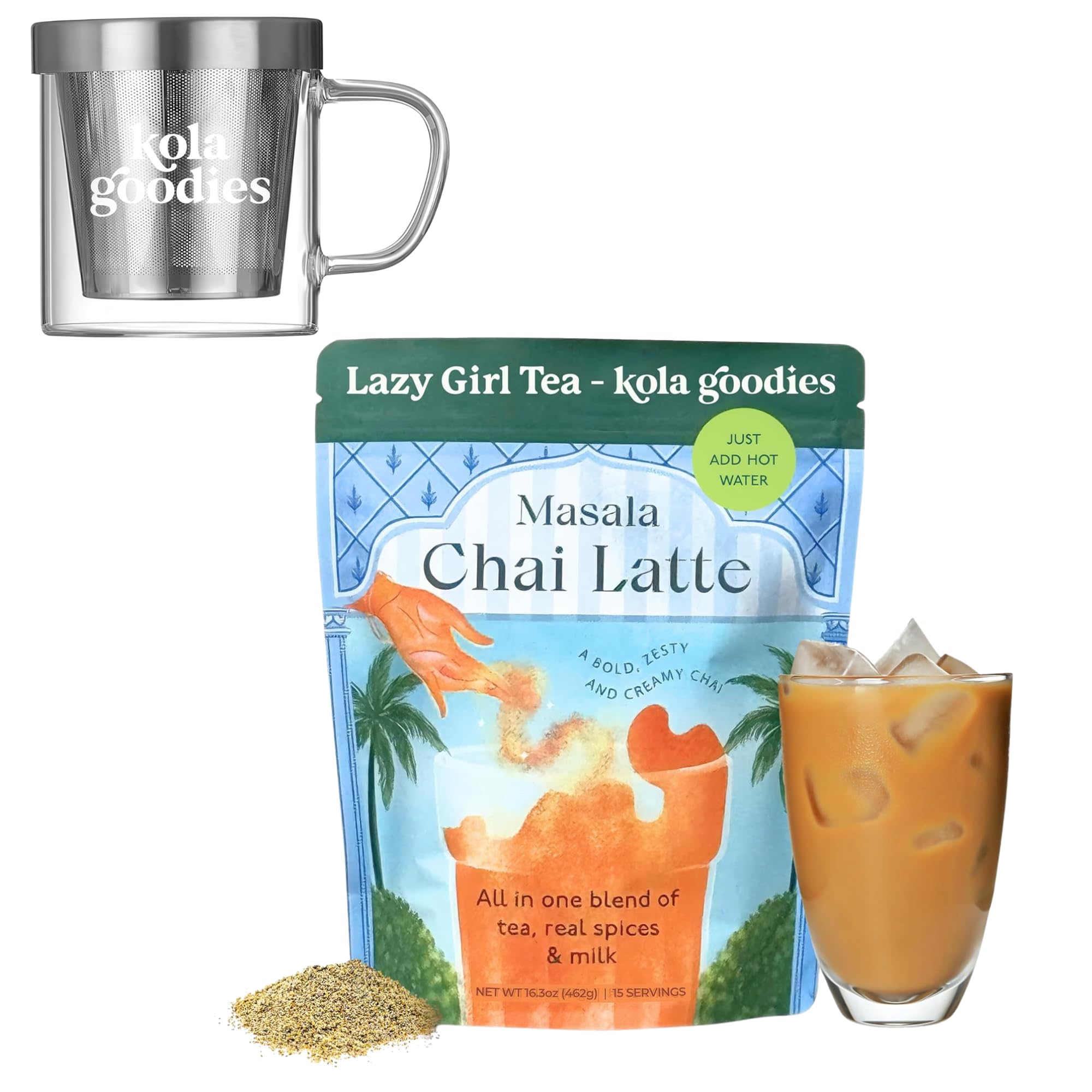 Amazon.com : Kola Goodies Lazy Girl Tea Masala Chai Powder Plus