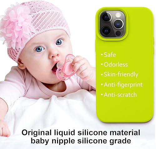 Miniatura 2 de Vooii Funda compatible con iPhone 13 Pro, funda protectora de silicona líquida de cuerpo completo con antiarañazos forro de microfibra suave funda