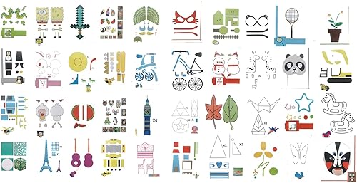 Miniatura 3 de 40 patrones de moldes de dibujo para impresora 3D, plantillas de papel para bolígrafo de impresión 3D, papel de impresión de plantilla de graffiti