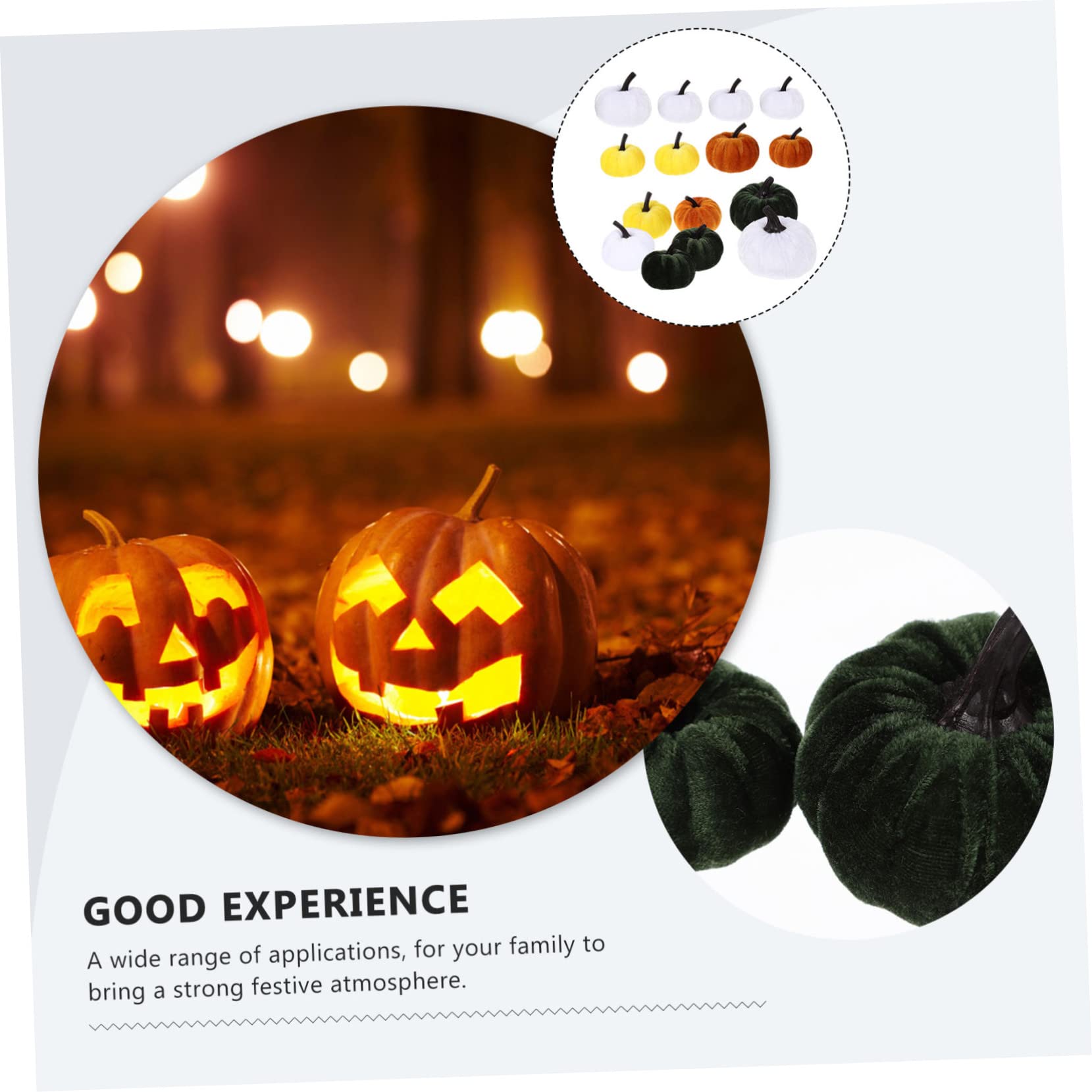 Cabilock 60 STK künstlicher Kürbis Simulationskürbis gefälschter Künstliche se Pumpkin Decoration hochzeitsdeko gefälschte dekorative se Festival- Flanell
