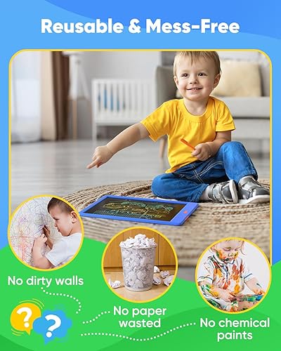 Miniatura 5 de Paquete de 2 tabletas LCD de escritura de 11 pulgadas, almohadillas de dibujo electrónicas coloridas, diversión de dibujo creativo para niños de 3 a