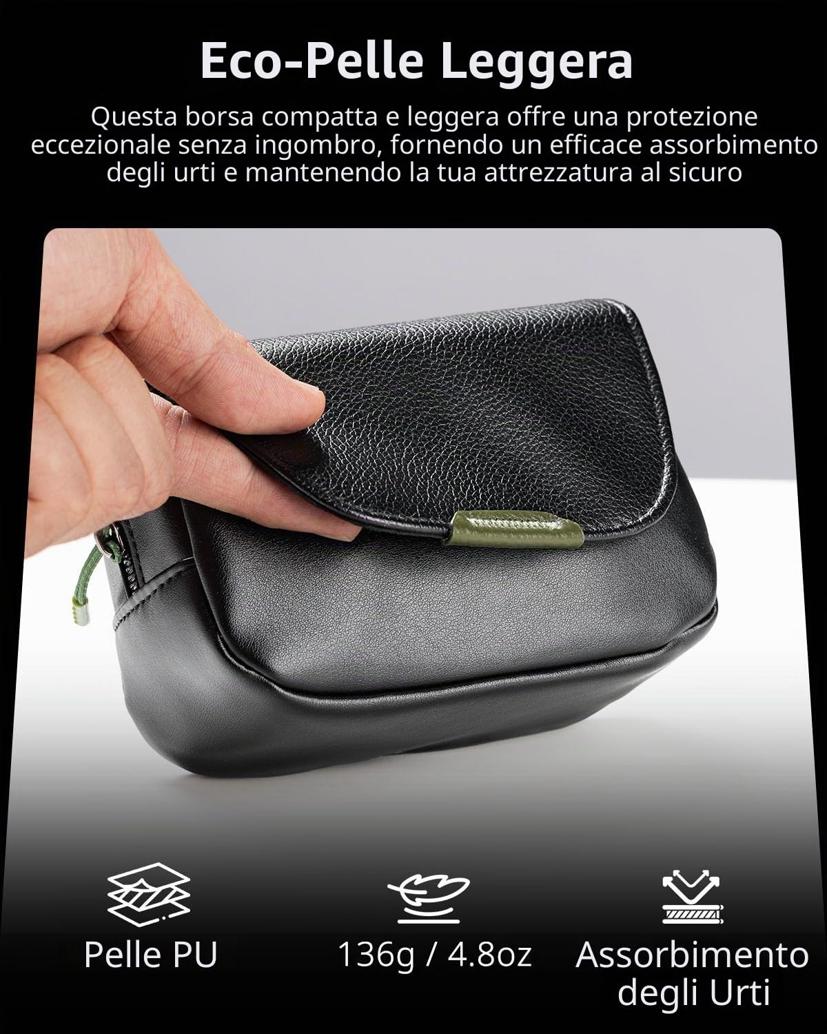 SMALLRIG Custodia per fotocamera digitale con supporto da spalla, custodia protettiva a tracolla | per Ricoh GRIII /GRIIIX/GRIII HDF/GRIIIX HDF/GRIV, per Sony ZV-1F/ZV-1, per DJI Action 4/5/6, per Insta360 Ace Pro/Ace Pro2