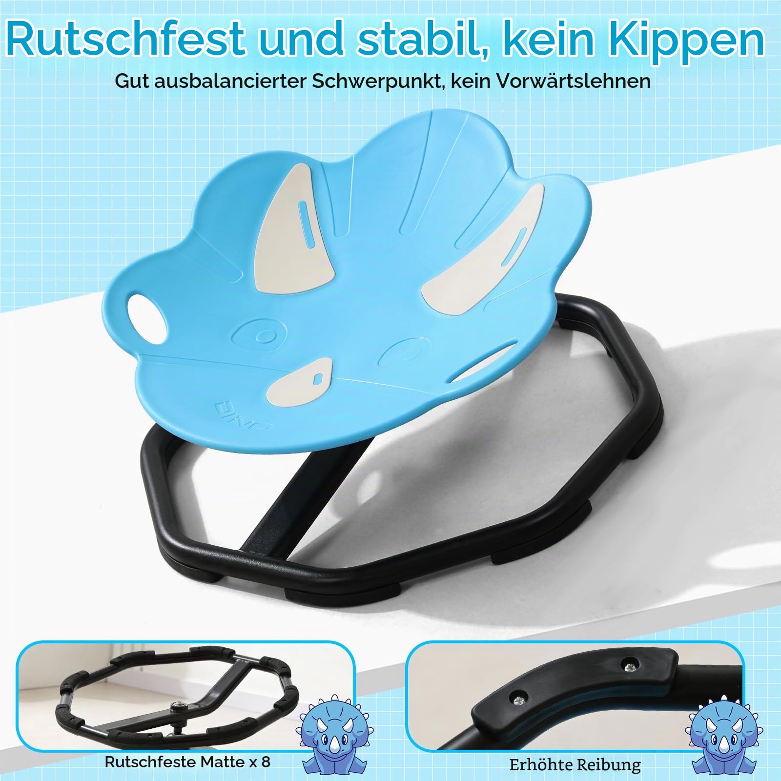 360° Sensorischer Drehstuhl, Drehstuhl Kinder Autismus mit Griff,Kinder Drehstuhl für Autismus, für Training Physische Koordination und Gleichgewicht, Geeignet für Jungen und Mädchen ab 3 Jahren