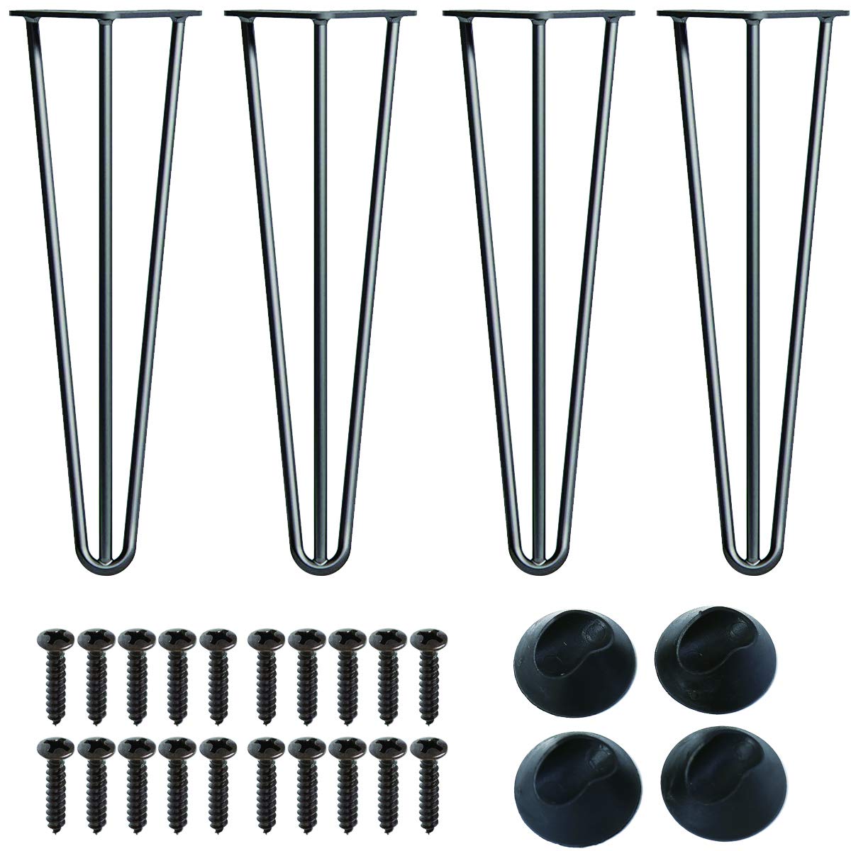 Buy 28 inch 3 Rod Hairpin Table Legs, Btowin 4Pcs Heavy Duty Large