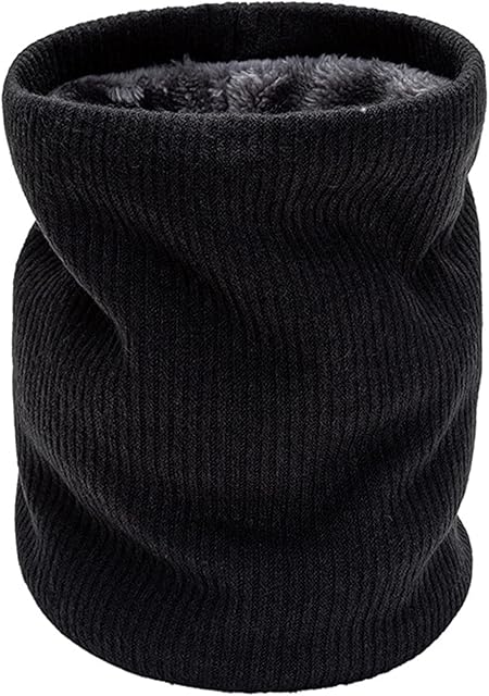 Arqumi Neck Warmer for Men & Women, Unisex Knitted Thermal Snoods Thick Windproof Winter Circle Scarf with Soft Fleece Lining for Cold Weather