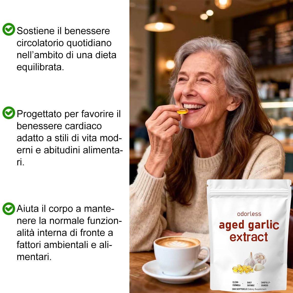 Vitaris Aglio Invecchiato,2026 Aglio invecchiato 24 mesi,Estratto di Aglio Invecchiato Inodore,Aged Garlic Extract,Vegetariano,Ingredienti Naturali