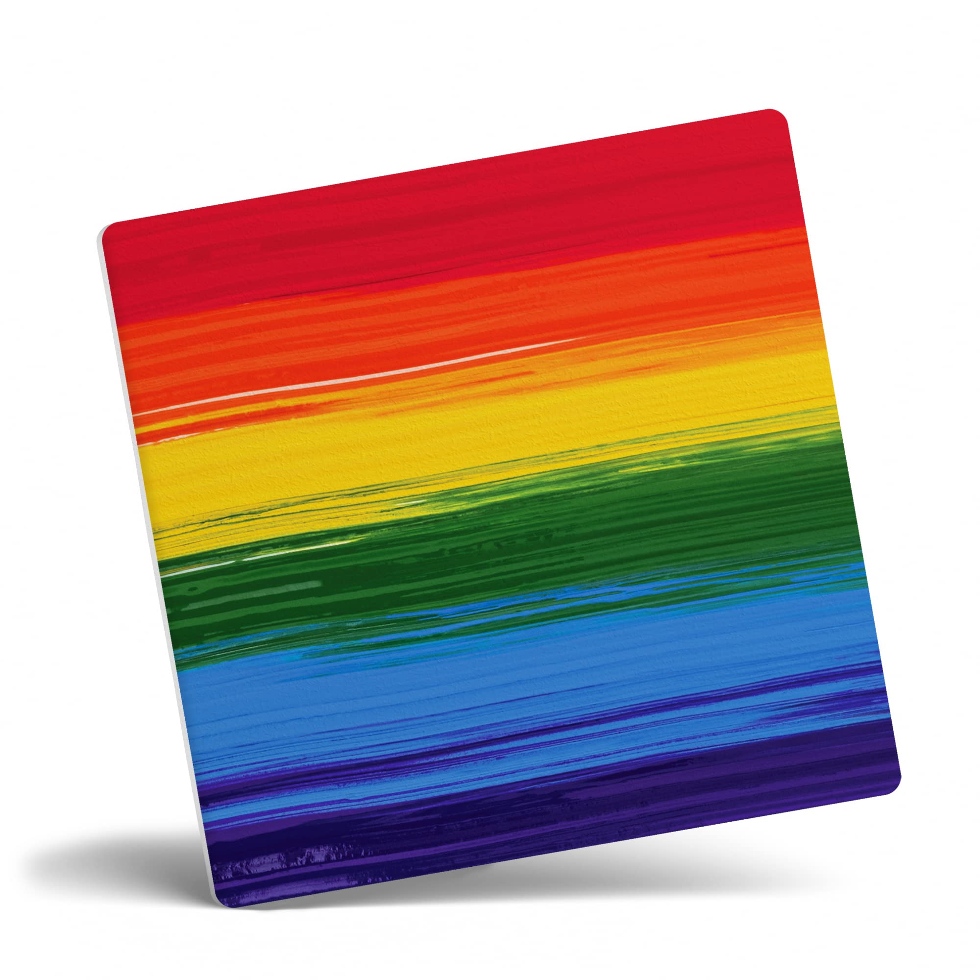 Mug Monster - Painted Effect Gay Pride Flag Mug, LGBT LGBTQ Gift, Rainbow Flag Cup - Ceramic Coffee Cup, Gift for Men or Women, Extra Large and Giant Available, Coaster