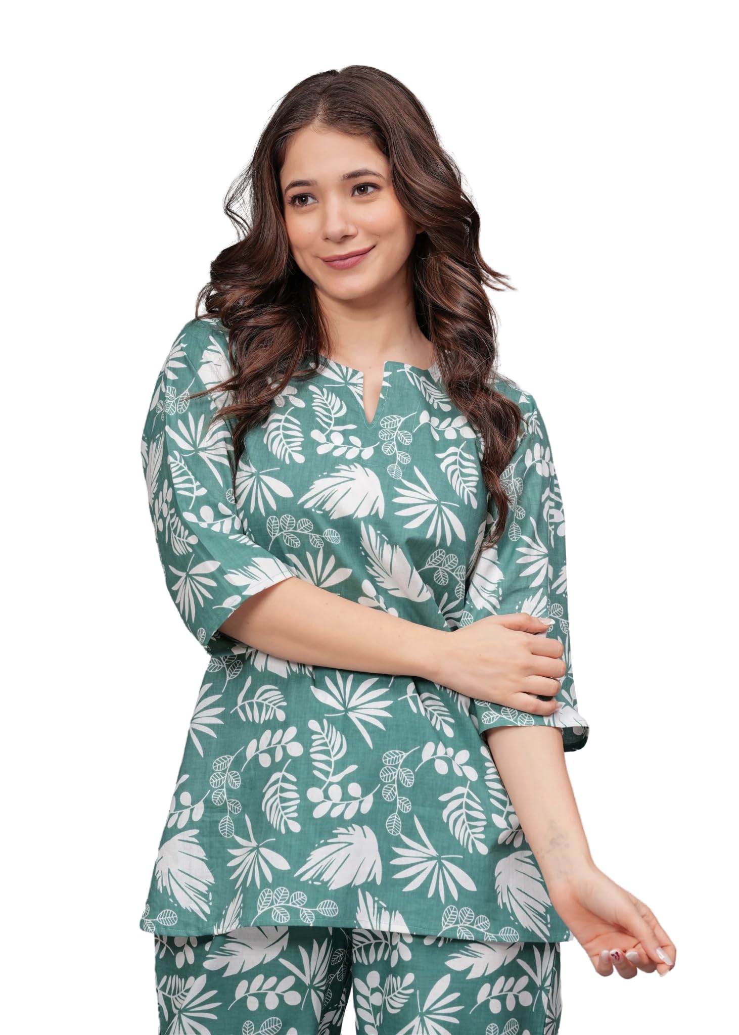 mahruchi textile Women Cotton Printed Cord Set Night Suit Top and Pajama Set for Women and Girl's-picture-50