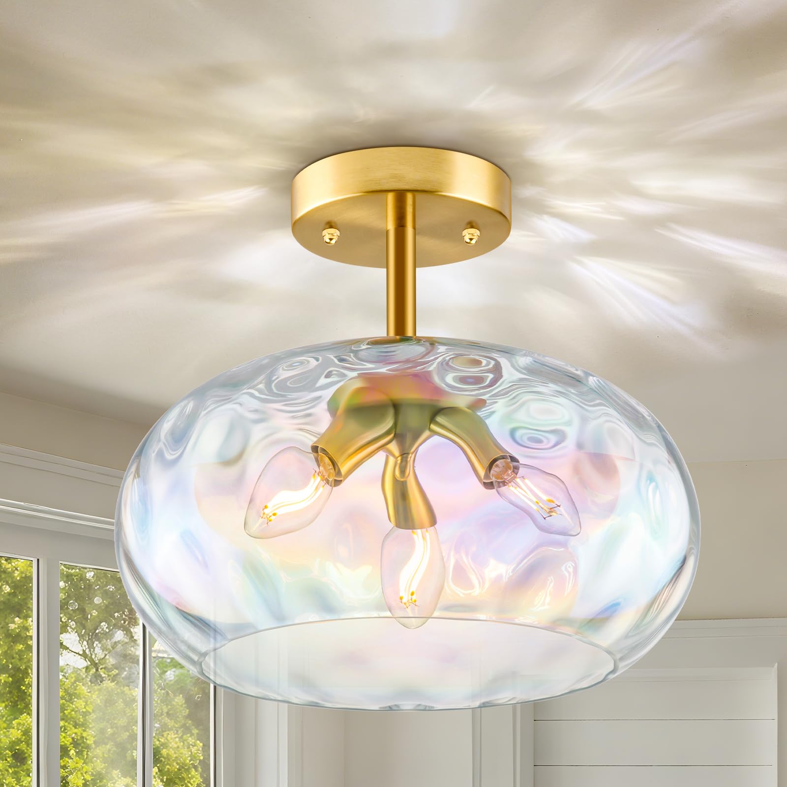 Photo 1 of LMINGHON 14" Semi Flush Mount Ceiling Light