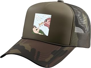 Art History Fine Arts Michelangelo Cat for Art Collector Trucker Hat with Adjustable Mesh Back