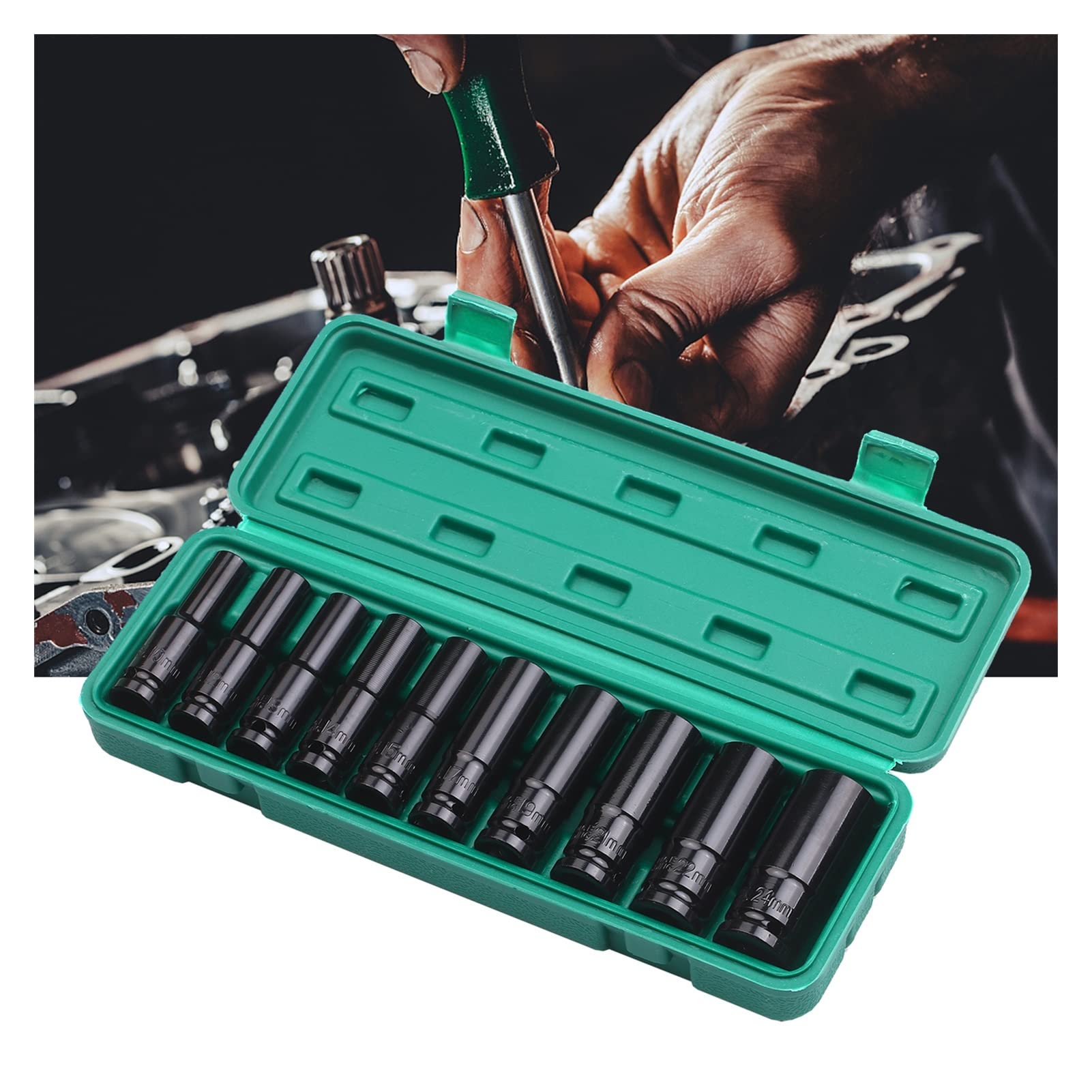 Set Di Bussole A Impatto Da 1/2" - Speciale Per Montaggio E Rimozione Ruote Cromo Molibdeno 3 Pezzi 19 21 17 Mm 88998179 - Foto 8