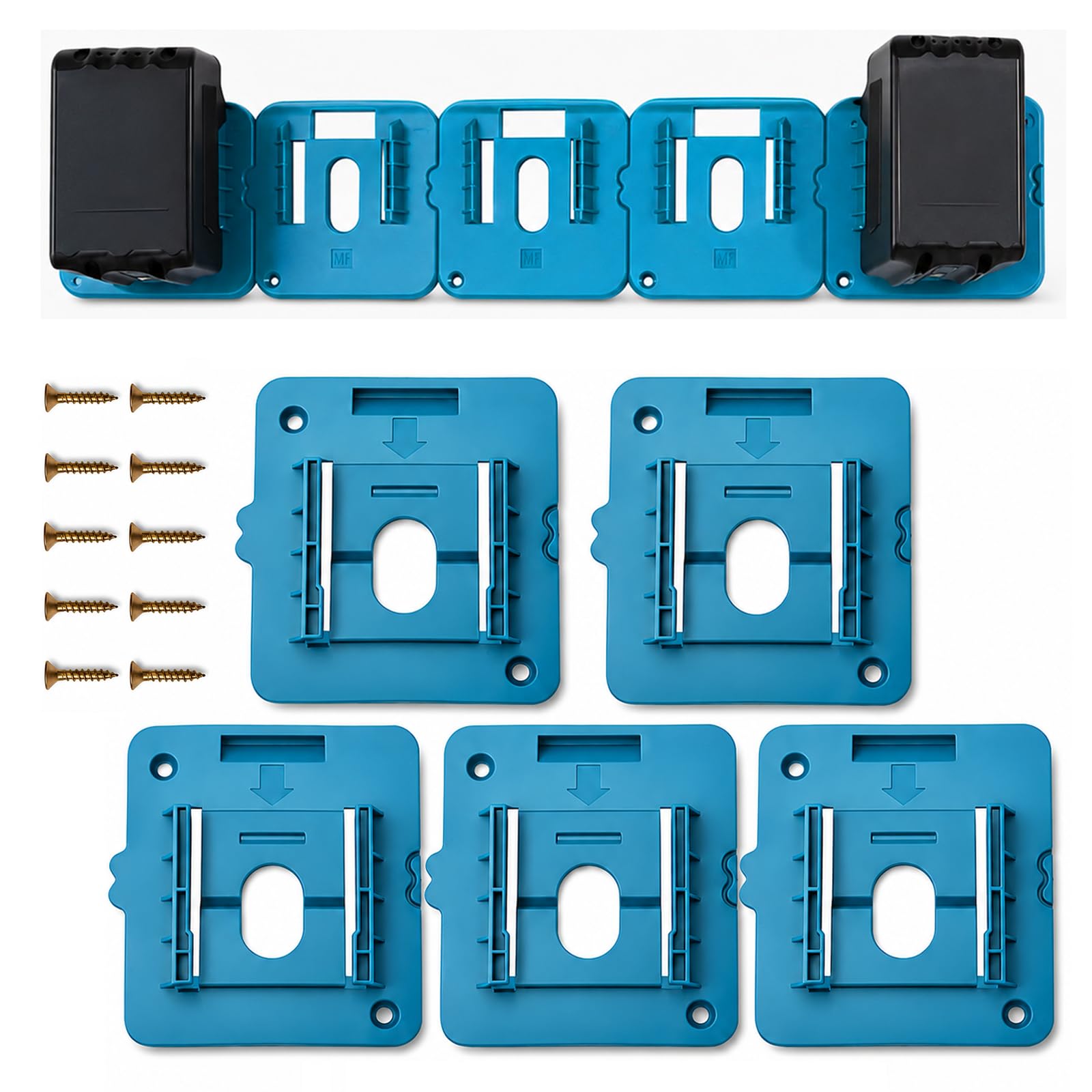 5 Pack Battery Mount for Makita 18V LXT Battery (BL1860 BL1850 BL1840
