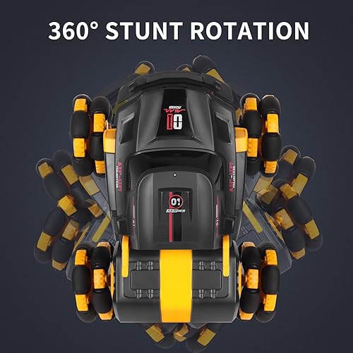 Miniatura 2 de OIUOIH Auto a control remoto, 116 RC Stunt Car, rotación de 360, conducción de pie, transformación automática de un botón, rotación frontal de 180,