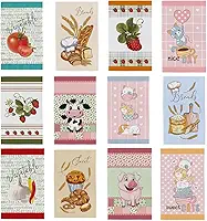 Kit Pano De Prato Copa Atoalhado Felpudo 40x65 Cozinha Com Bainha Colorido Para Presente Coleção Primore 100% Algodão - 7 ou 12 Unidades (Kit 7 Unidades)