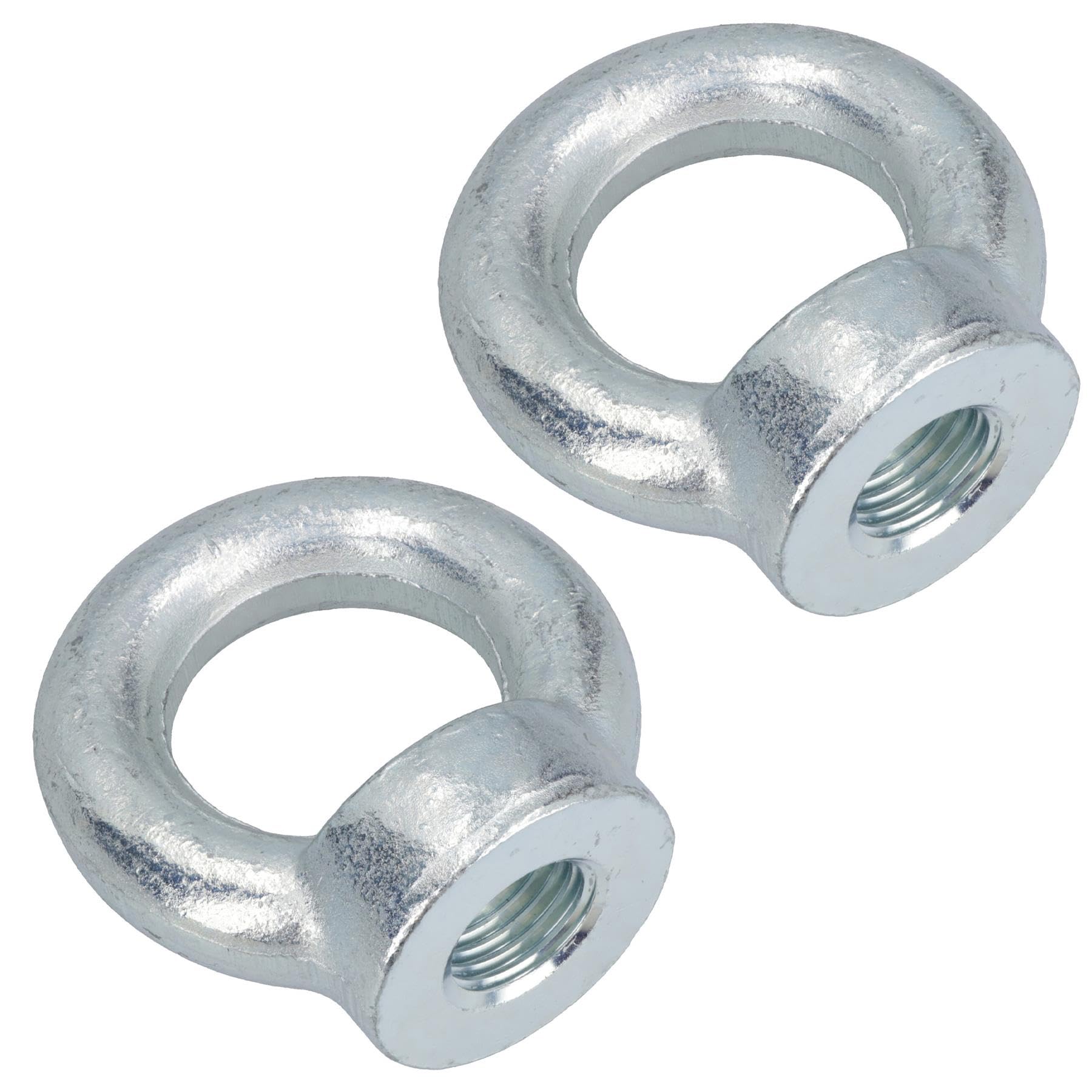 Cierre de tuerca de ojo de elevación de 30 mm, rosca hembra interna chapada en zinc, 60 mm de diámetro, 2 unidades