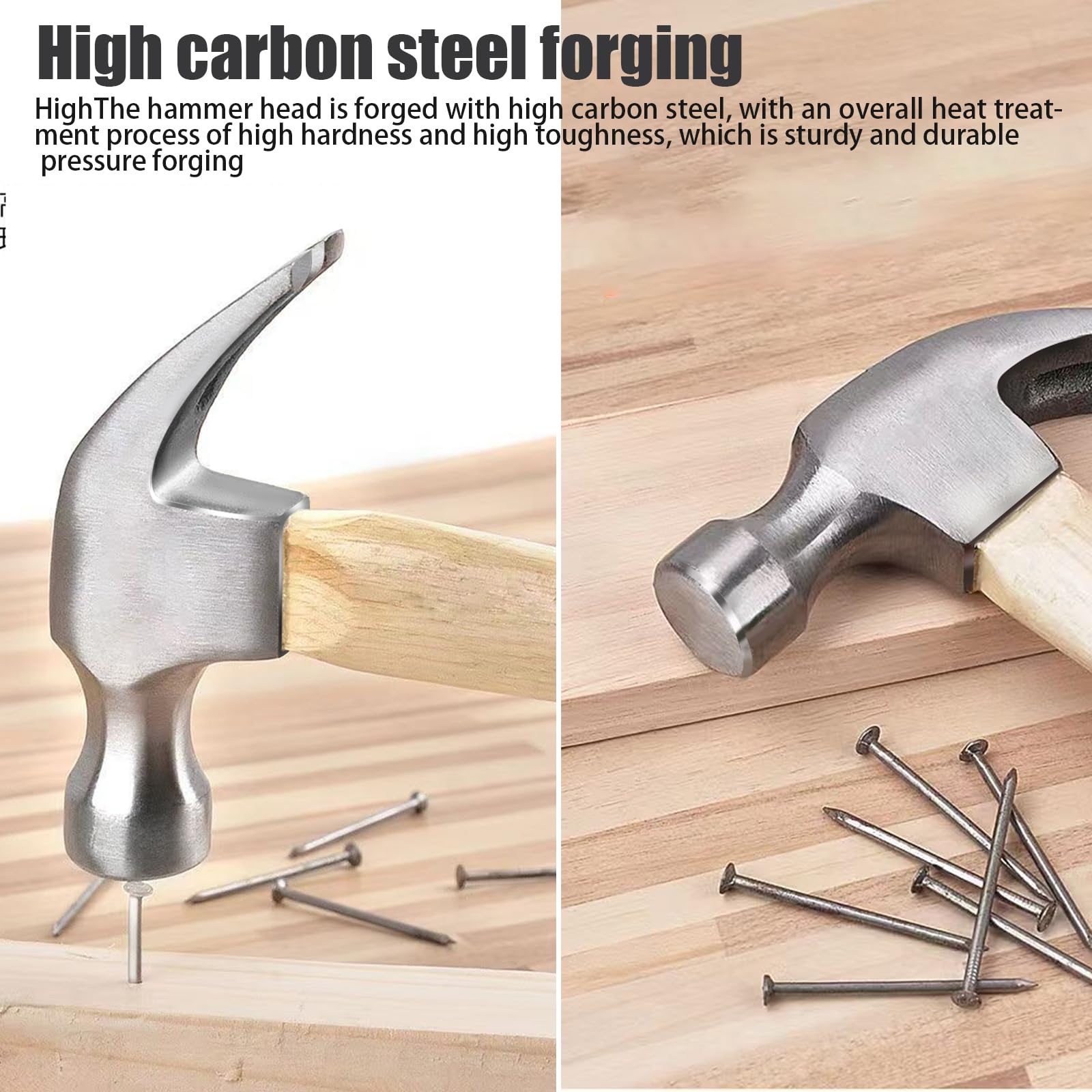 8 Ounce Claw Hammer - Durable & Lightweight -6