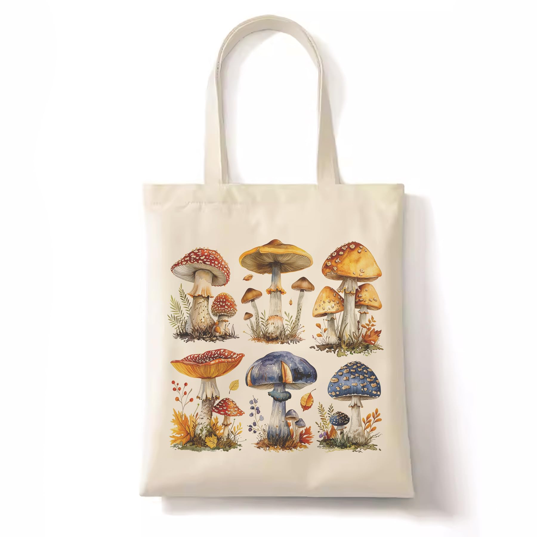 TeenFighter Aesthetic Canvas Tote Bag with Inner Pocket for Women - Durable Cotton Thick Totes for Shopping, Gym, Travel