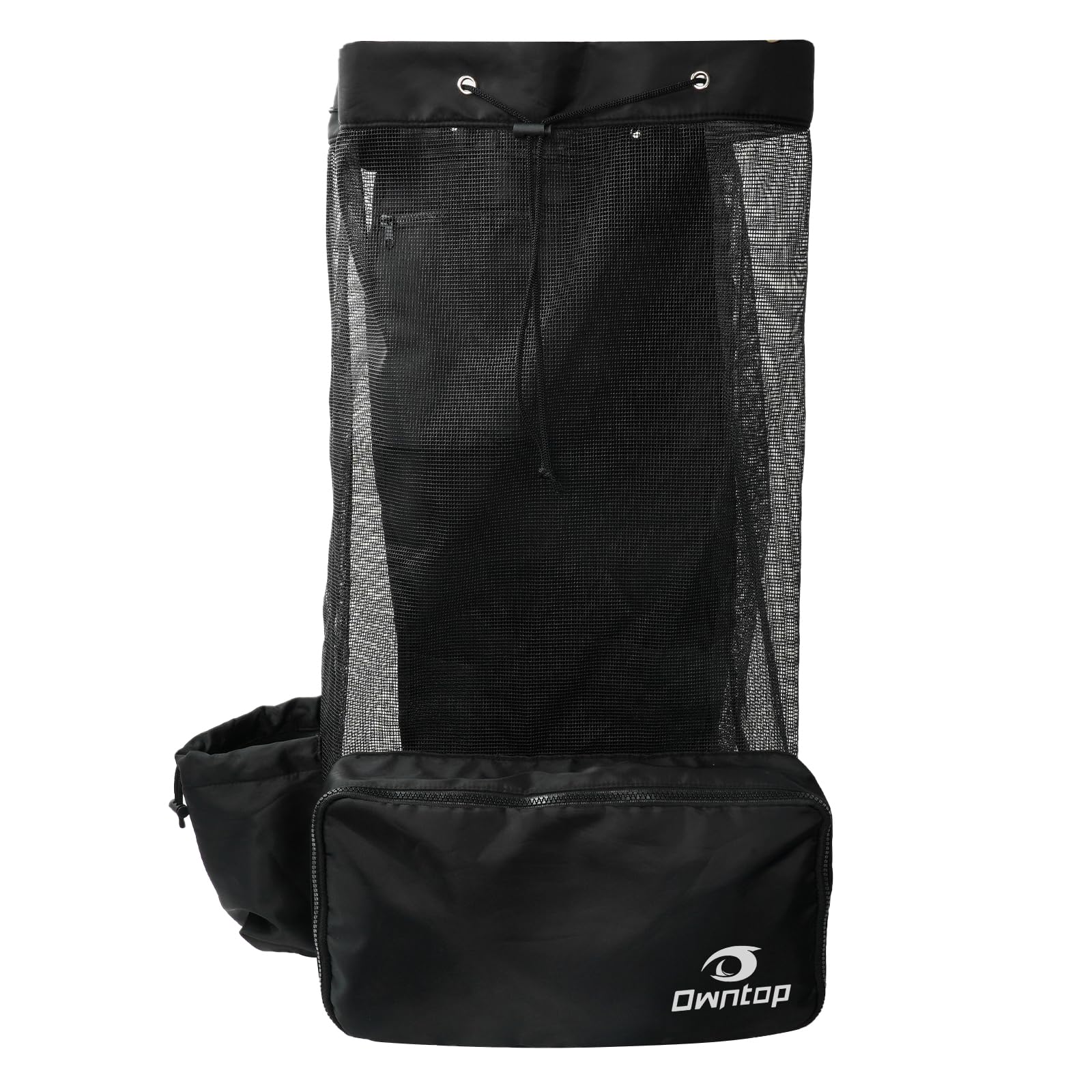 Owntop Borsa da immersione in rete, zaino espandibile con coulisse, grande, contiene attrezzatura da snorkeling: maschera, pinne, muta, stivaletti, guanti e altro ancora, 39,9 x 39,9 x 73,7 cm
