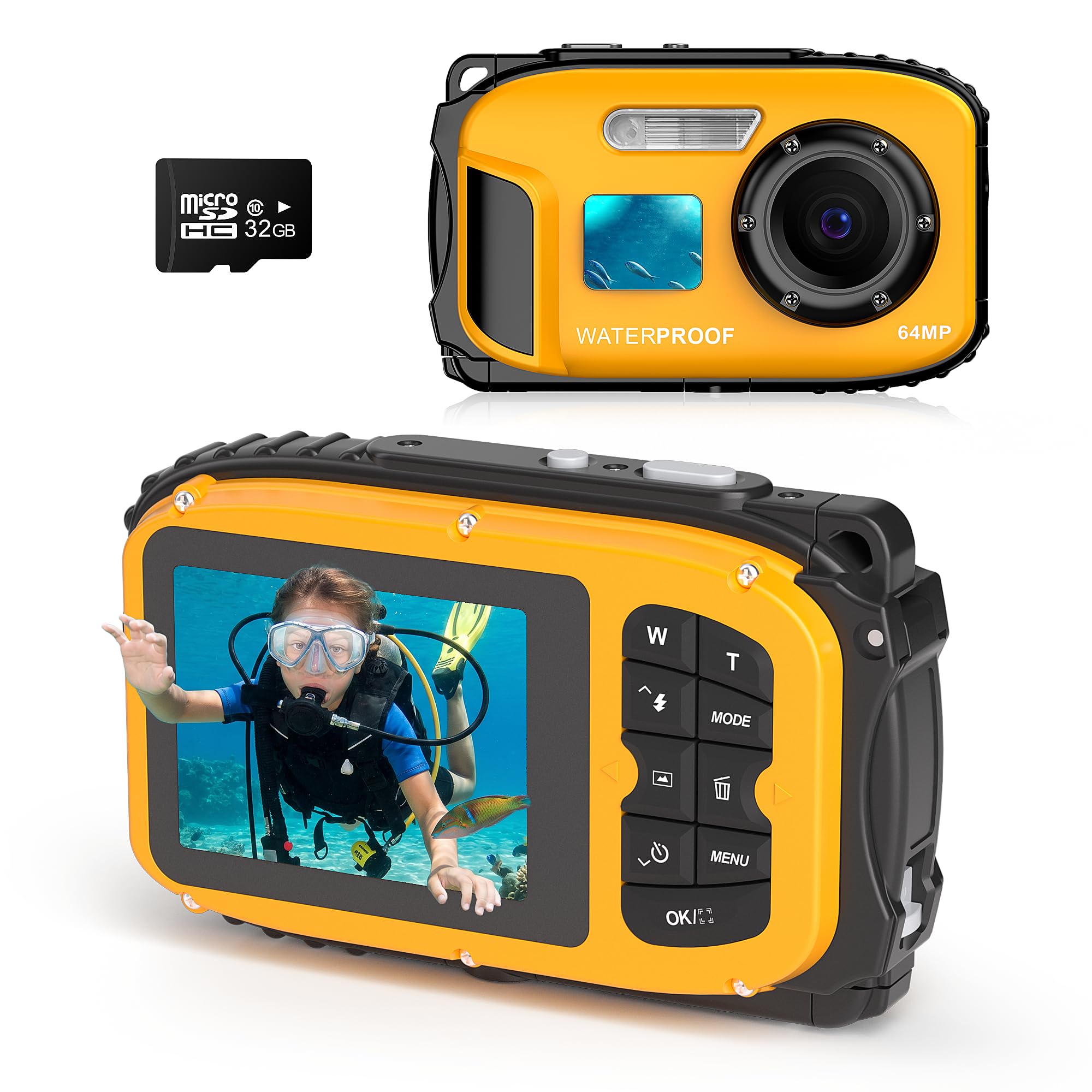 Floating Underwater Camera for Kids, Waterproof Camera with 32GB SD Card