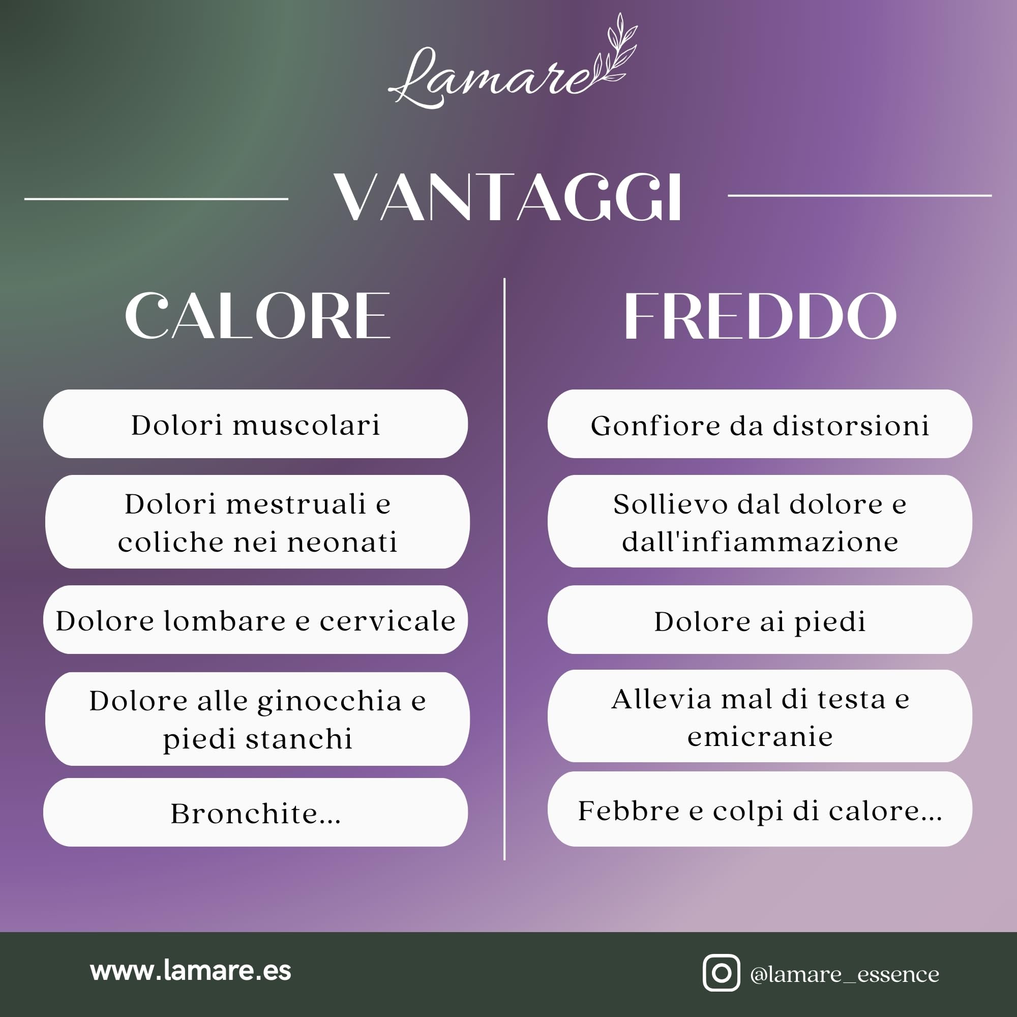 Lamare - Cuscino termico con semi di grano ecologico e lavanda, 48 x 15 cm, rivestimento lavabile 100% cotone, per cervicale e coliche, terapie a freddo e caldo, Lavanda stampata