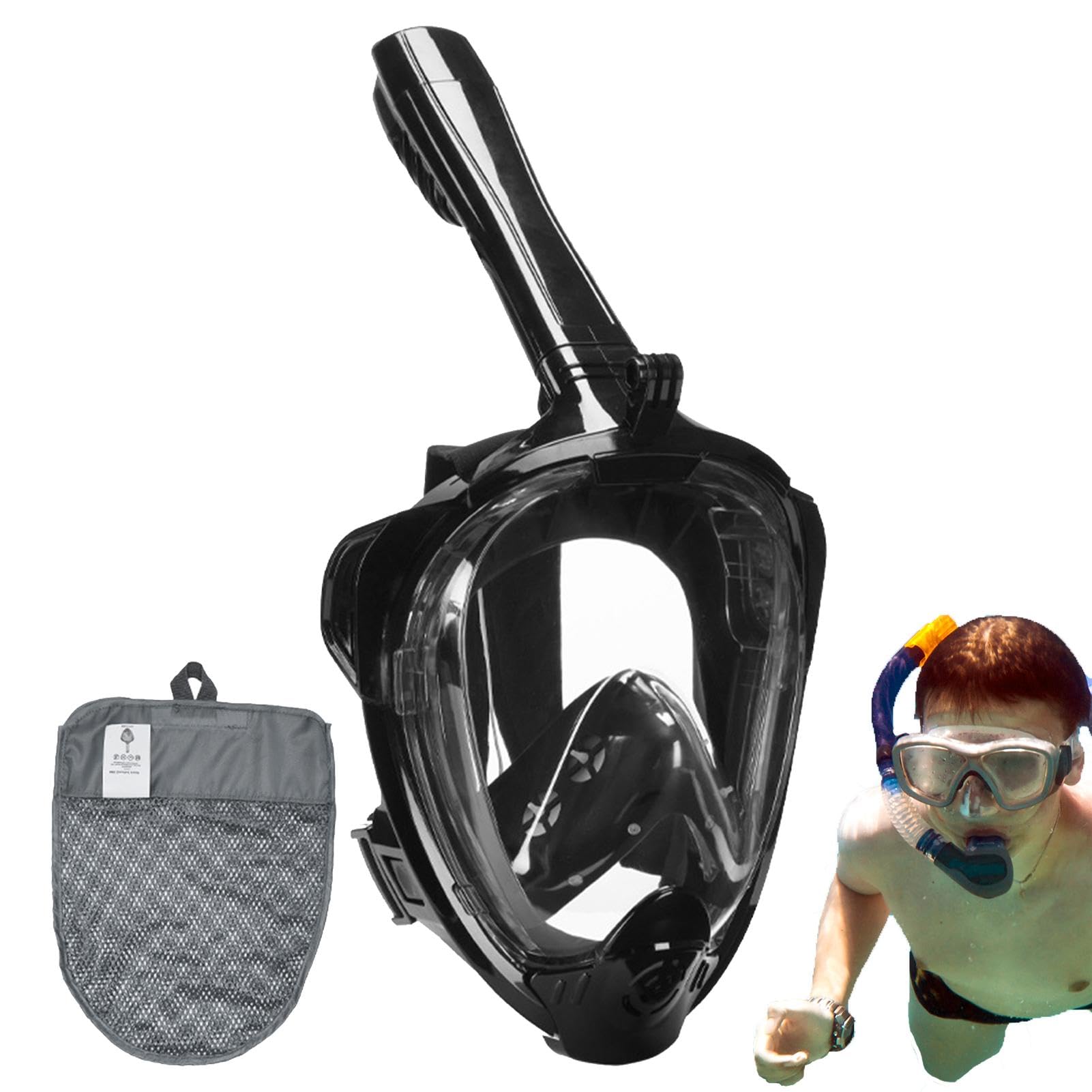 Gafas de buceo para adultos, gafas de buceo para adultos, antivaho, visión panorámica de 180°, gafas de natación, antivaho, a prueba de fugas, gafas de natación de cara completa con cordón