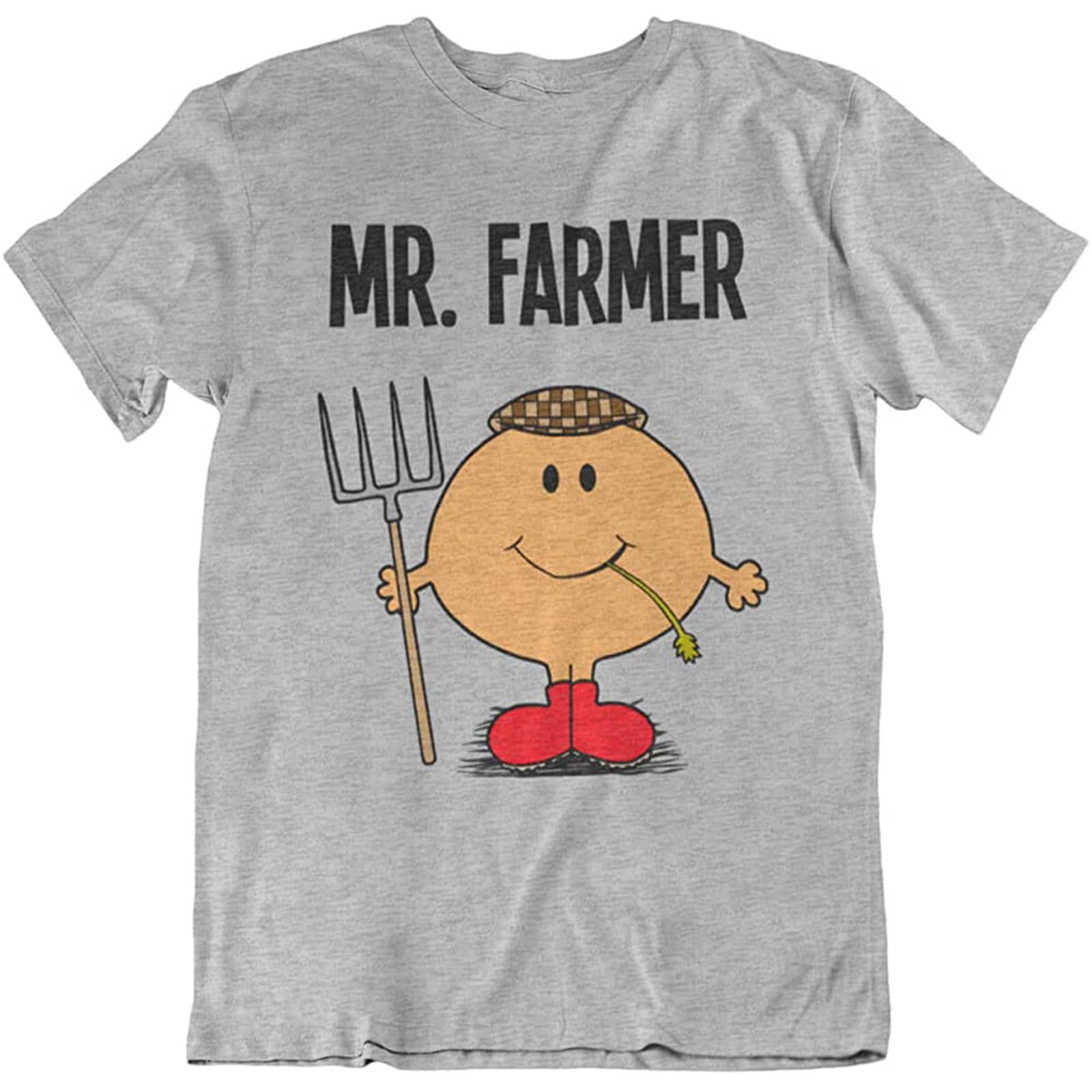 SATURNin&pd Mr Farmer Mens Farming Occupation T Shirt Grey XL