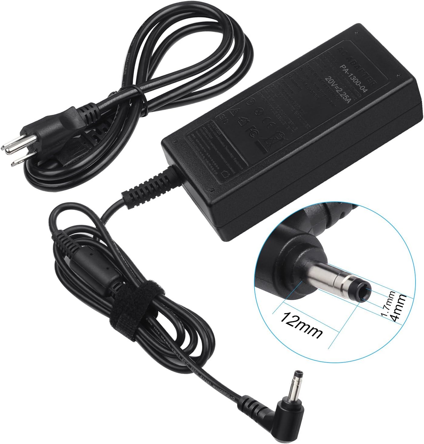 45W 20V 2.25A Power Charger fit Lenovo Ideapad 100, 110, 110s, 120s, 310, 320, 320s, 510, 510s, 520s, 710, 710s, 720s; Lenovo Chromebook 100s, N22, Yoga 710 11 14 15; Flex 4 1130 Flex 5 1470