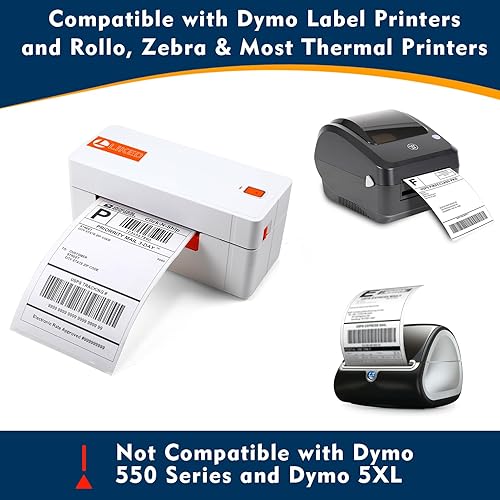 Miniatura 8 de L LIKED 3300 PCS 4"x6" Direct Thermal Shipping Labels (220 Labels/Roll, 15 Rolls), Perforated White & Strong Adhesive, Compatible with DYMO 4XL