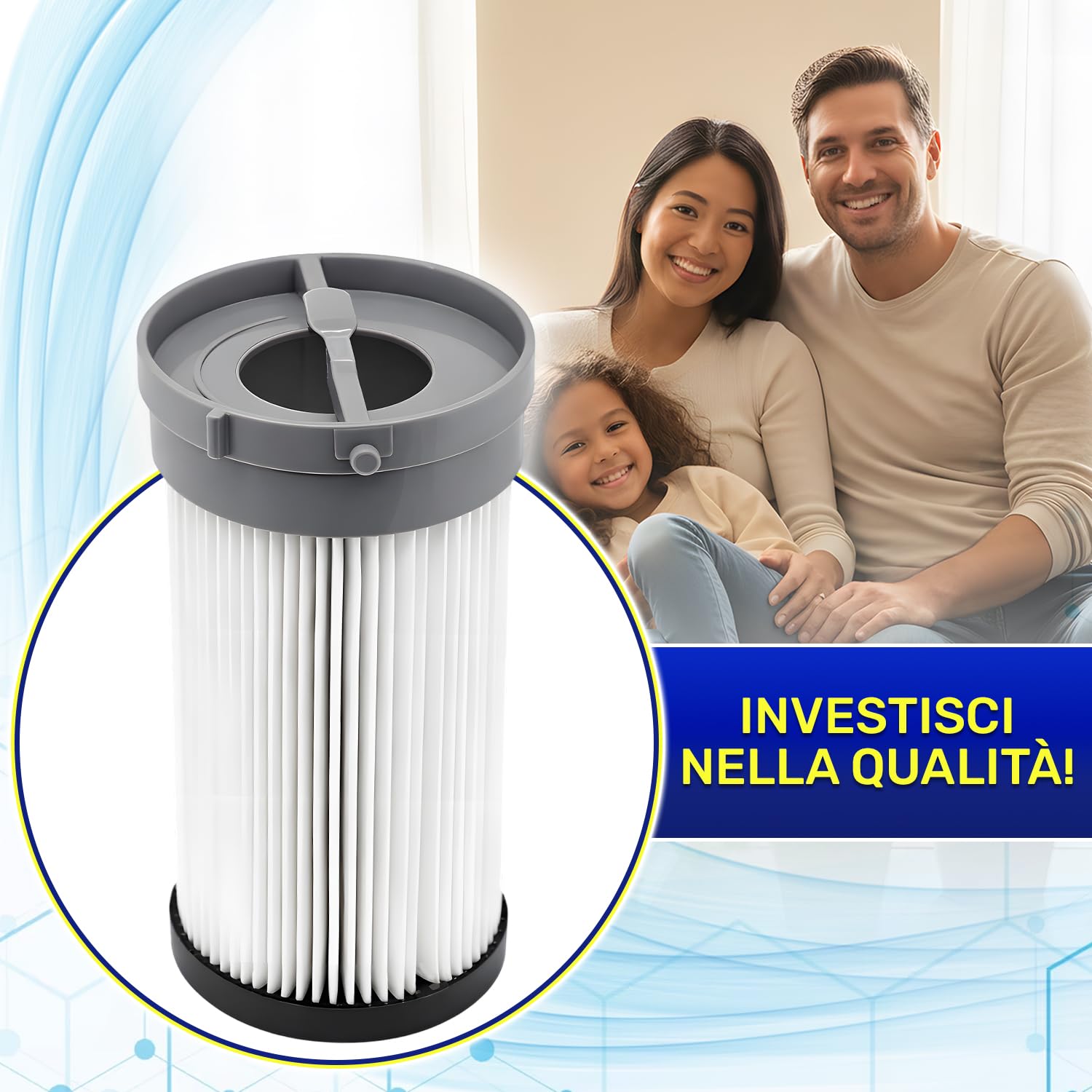 Filtro HEPA Aspirapolvere con Codice Originale 5519210651 5519210581 per Delonghi Colombina XL XLD XLF - MONTERAL