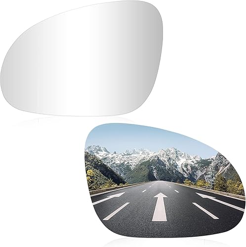 Espejo asférico de vidrio calentado con placa trasera del lado del pasajero LH RH reemplazo para Volkswagen VW R32 EOS GTI Rabbit Jetta Passat