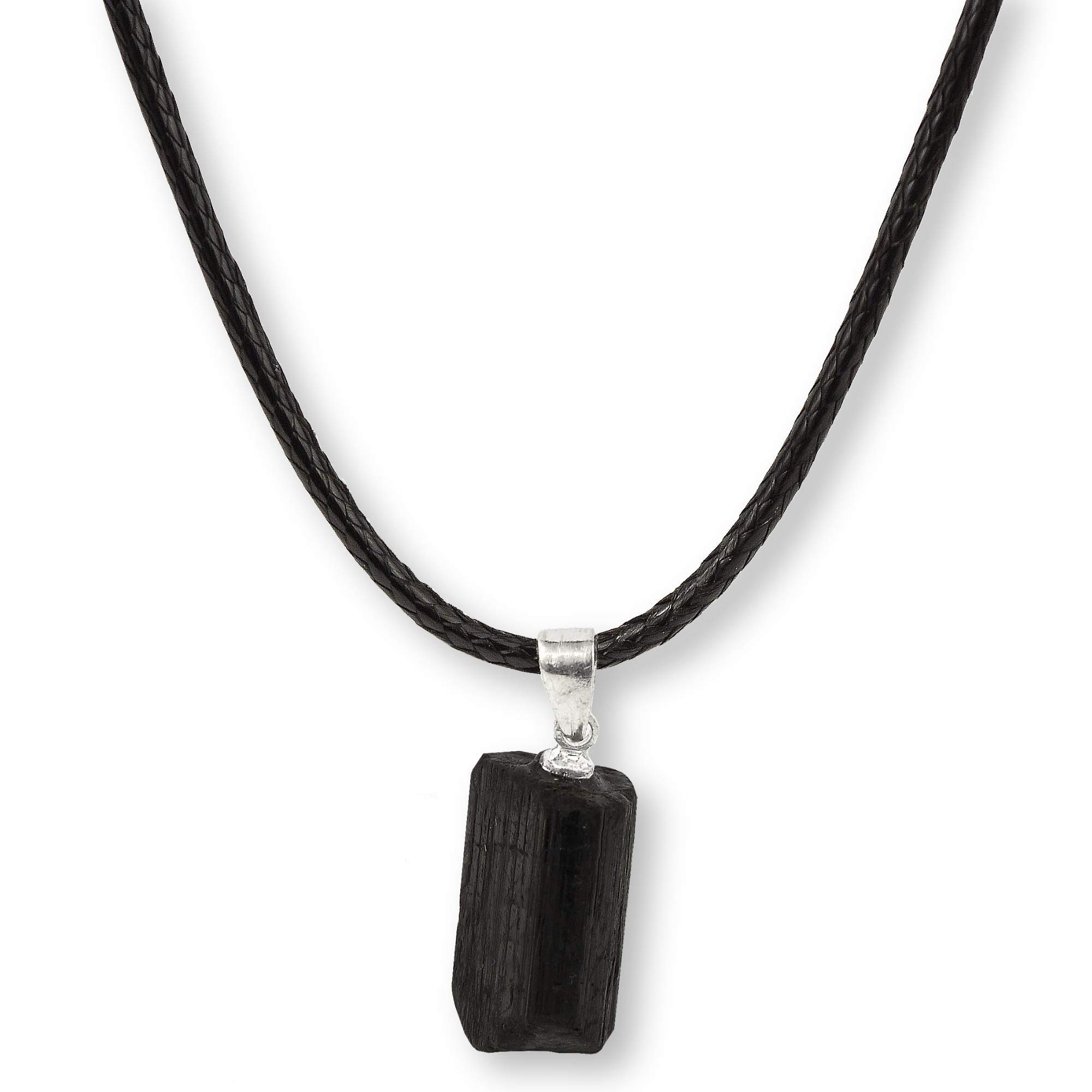 HAND-PROTourmaline Necklace Pendant (Choker and Bracelet Function) Natural Black Tourmaline Stone Jet Stone