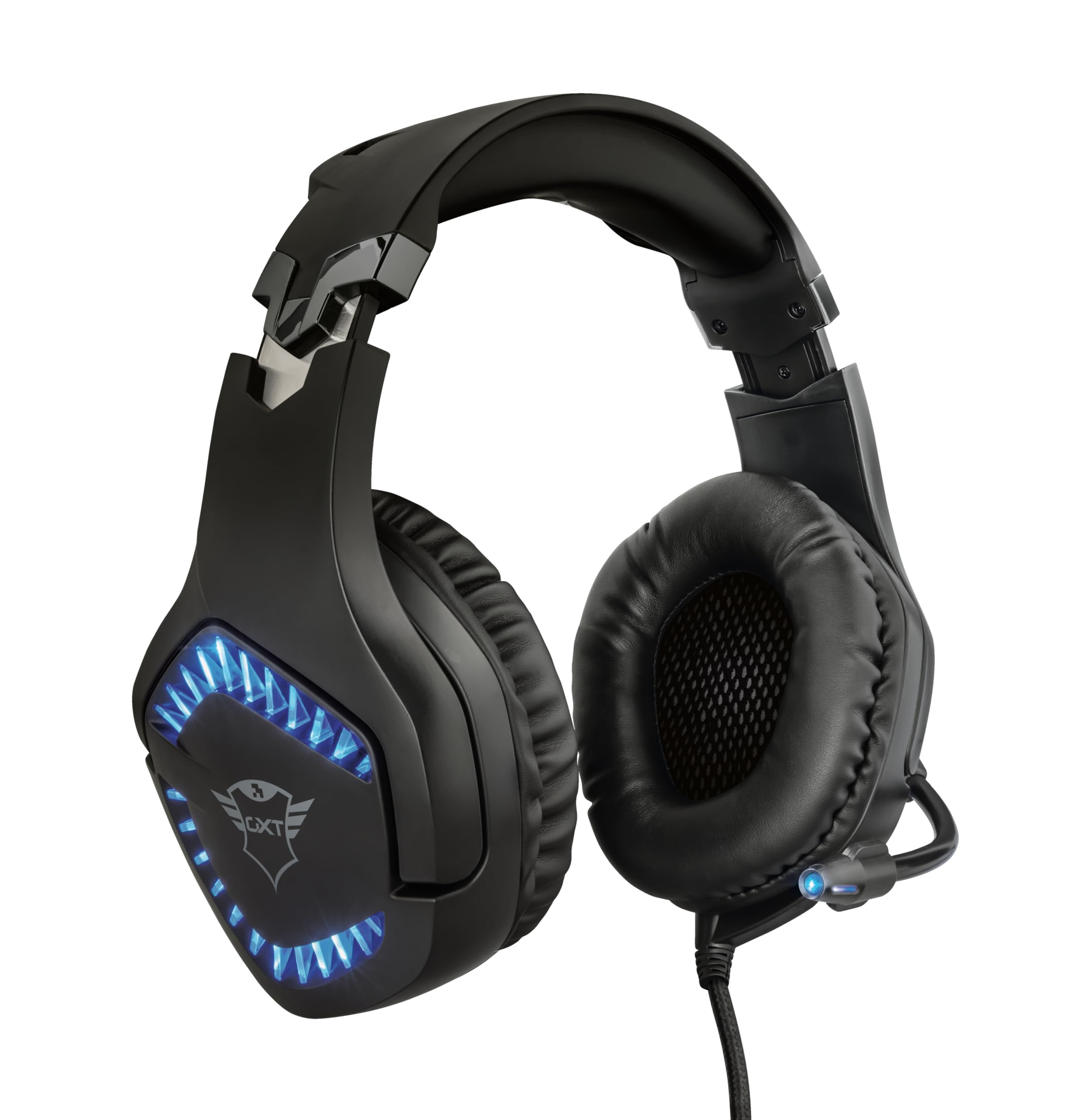 Trust GXT 460 Varzz Cuffie gaming illuminate per PC, Nero