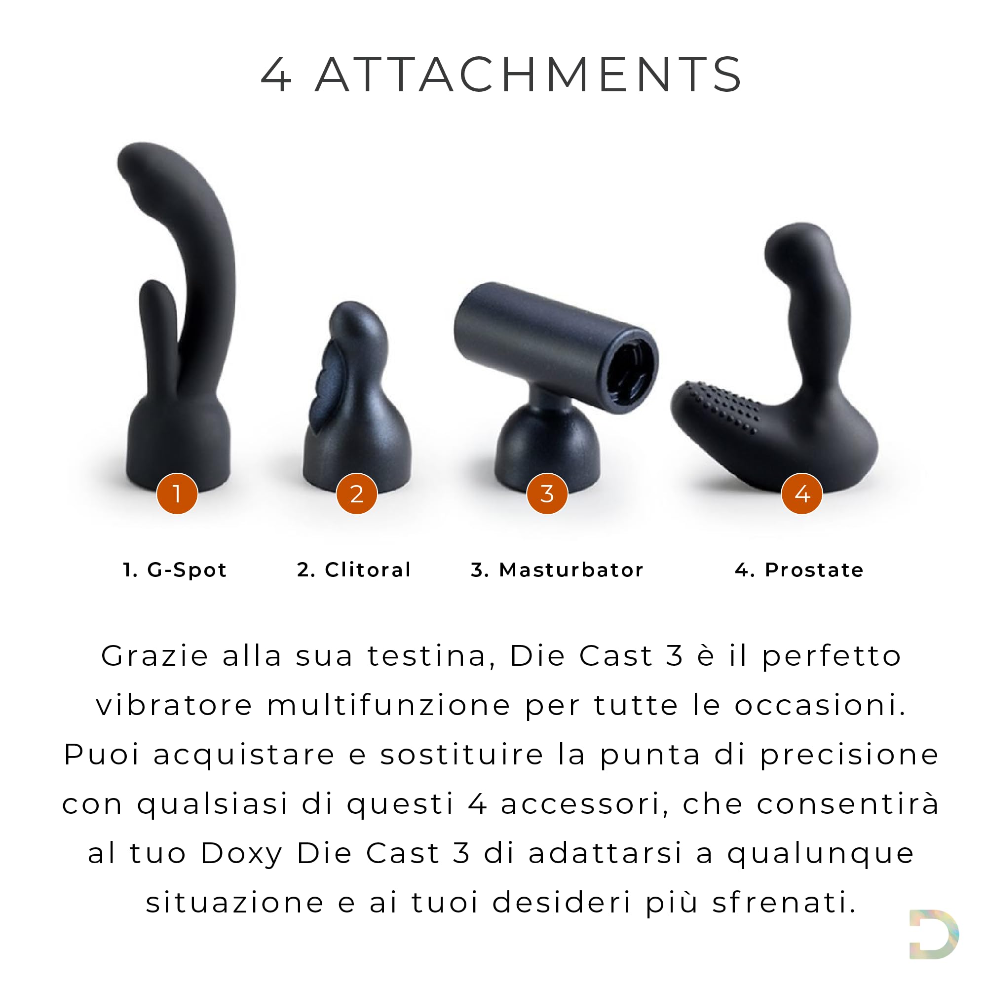 Doxy Vibrator Die Cast 3 Magic Wand Massagery: Potte Masajeador Magic Wand con Vibración de Varita Mágica Para Mujeres - Tiger