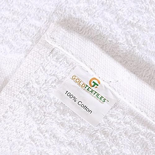Miniatura 6 de Toallas del algodón para salones (paquete de 12, blanco, 16x 27pulgadas), absorciónsuave y secado rápido, toalla de mano para gimnasio, salón (100 %