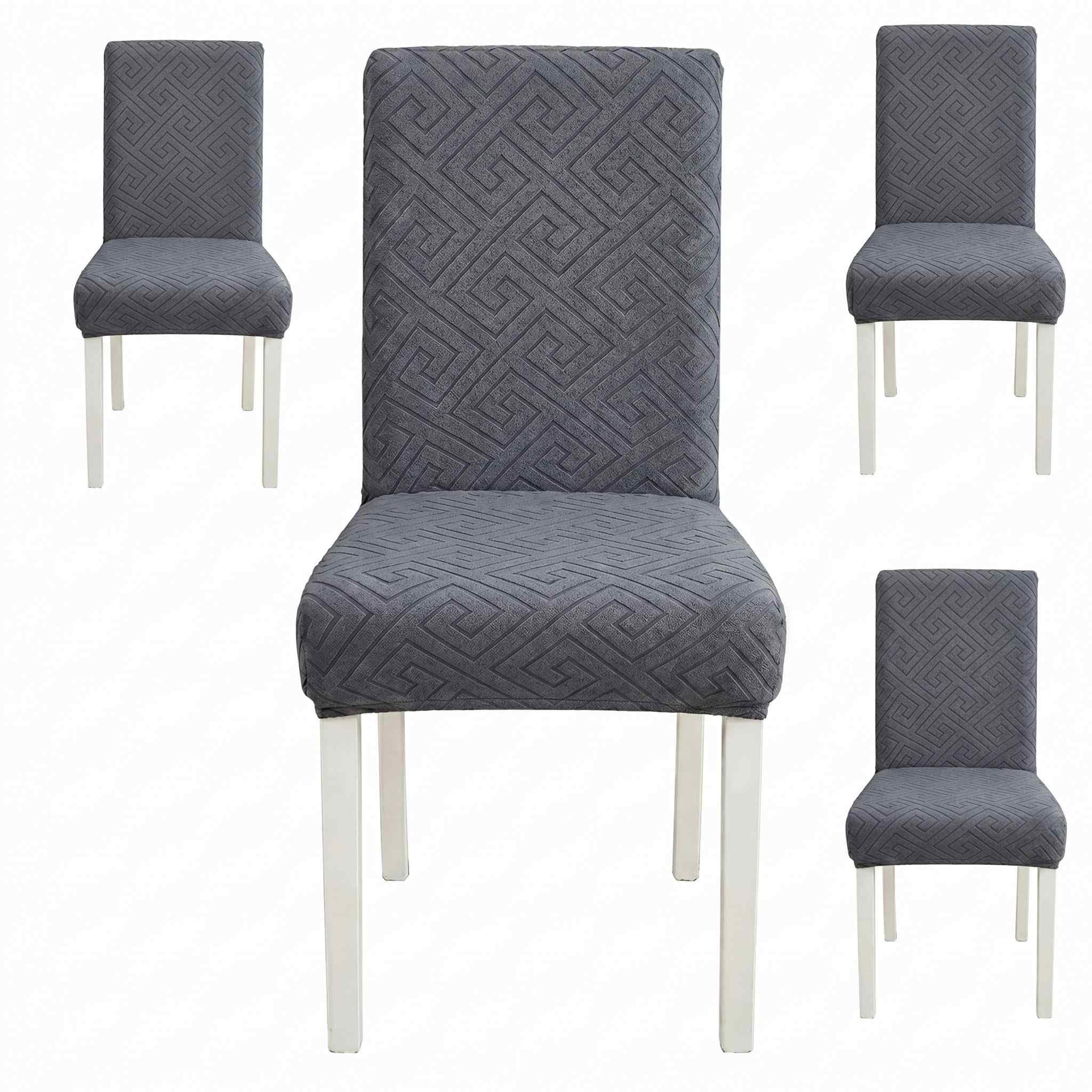 Styleys Elastic Chair Covers - 6 Pack Taupe -24