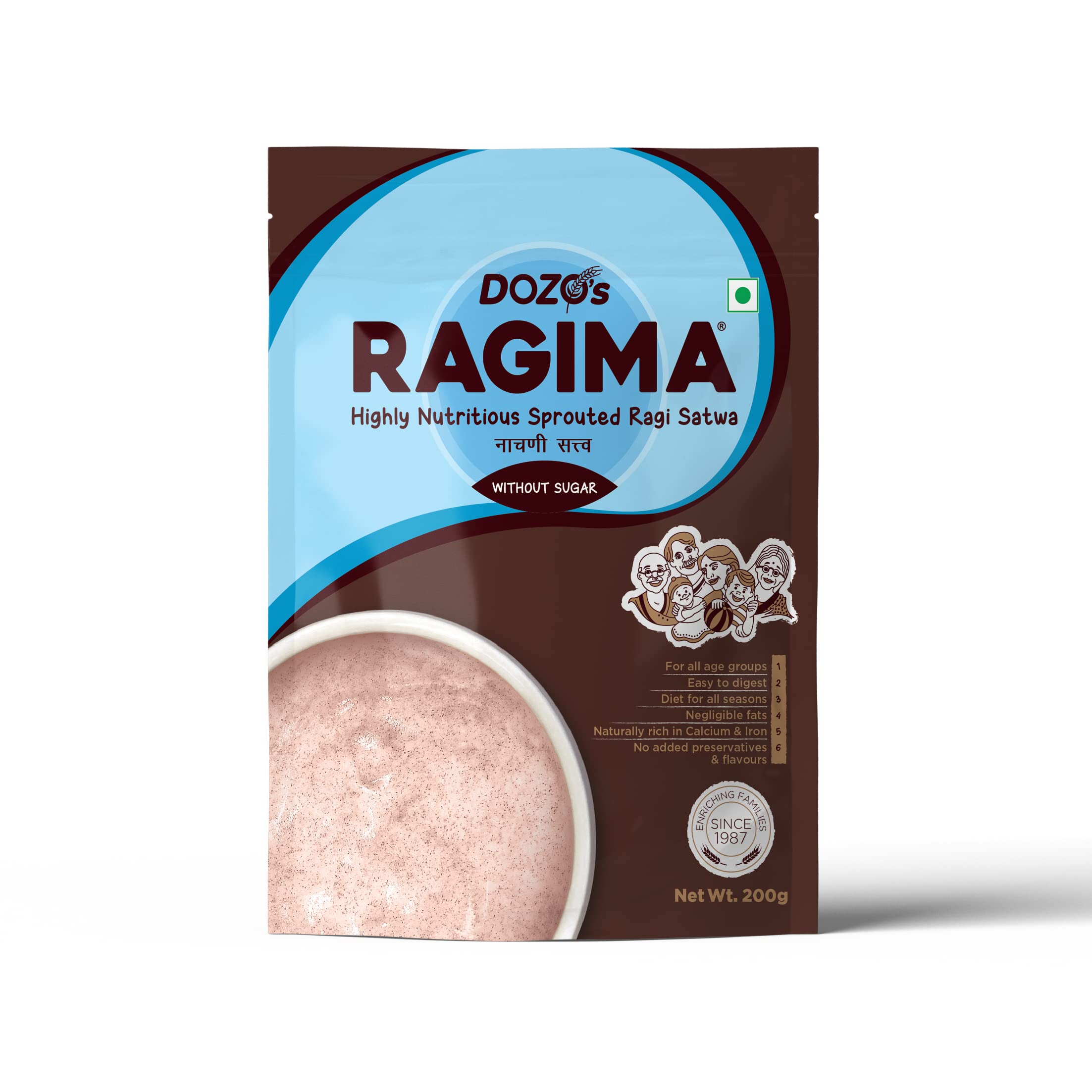 Dozo Food Products Ragima Nachani-Satwa Flour Without Sugar (200 Grams Each, Pack Of 4 Pcs) (B07C4P7P3Y) Amazon Price History, Amazon Price Tracker