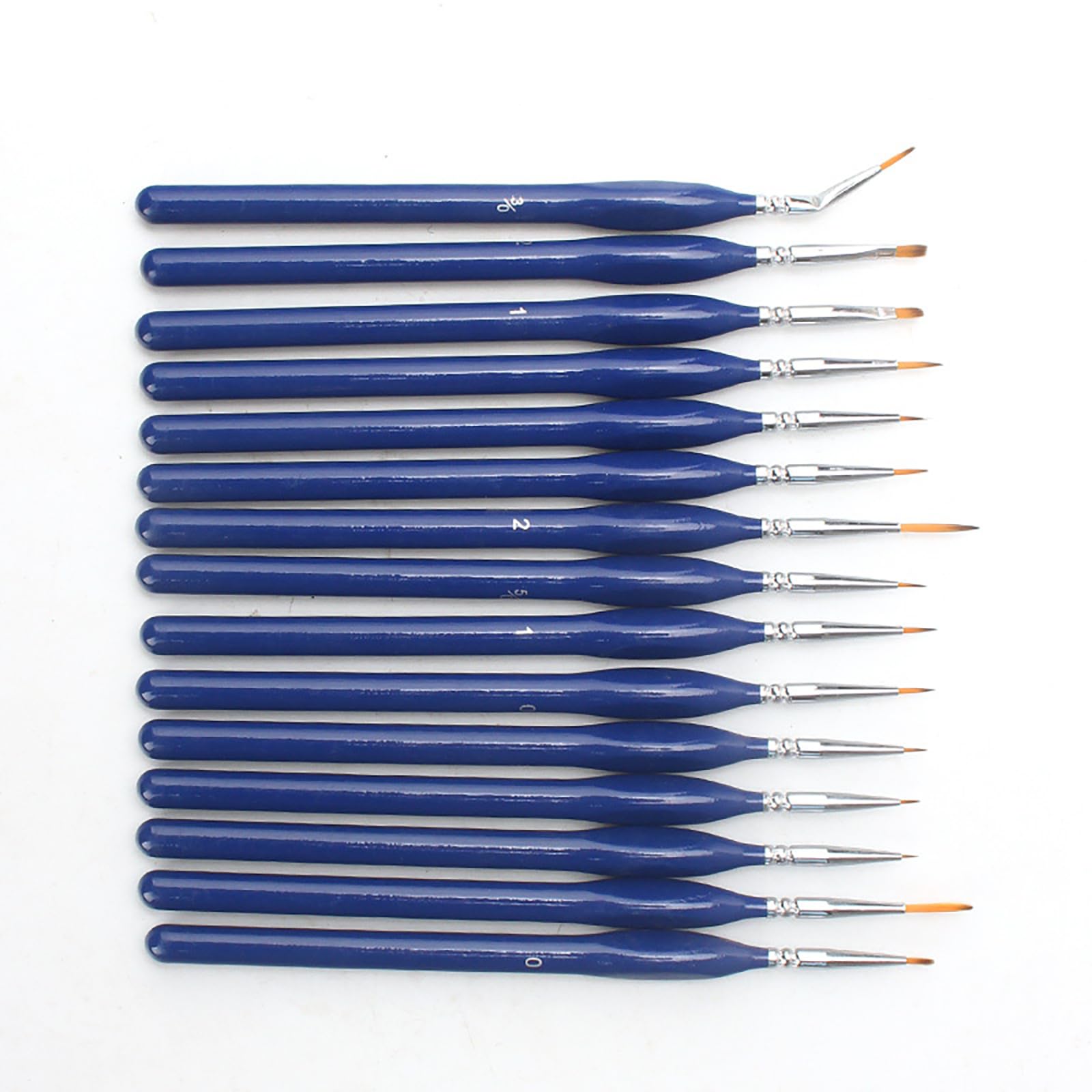 Juego de 15 Pinceles para Detalles Finos, Kit de Pinceles para Pintar Detalles en Miniatura para Pintura acrílica, óleo, Acuarela, uñas, Rostro, Dibujo Lineal, Azul