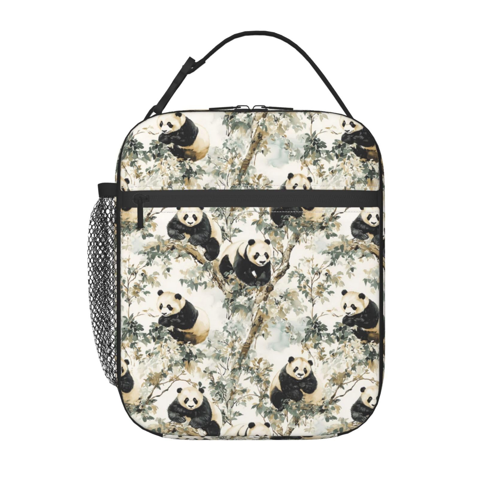 Panda Lunch Box for Women Kids Girls Insulated Lunch Bag Lunchbox Adults Lunch Tote Bags Reusable Cooler for Work Office School Picnic Travel