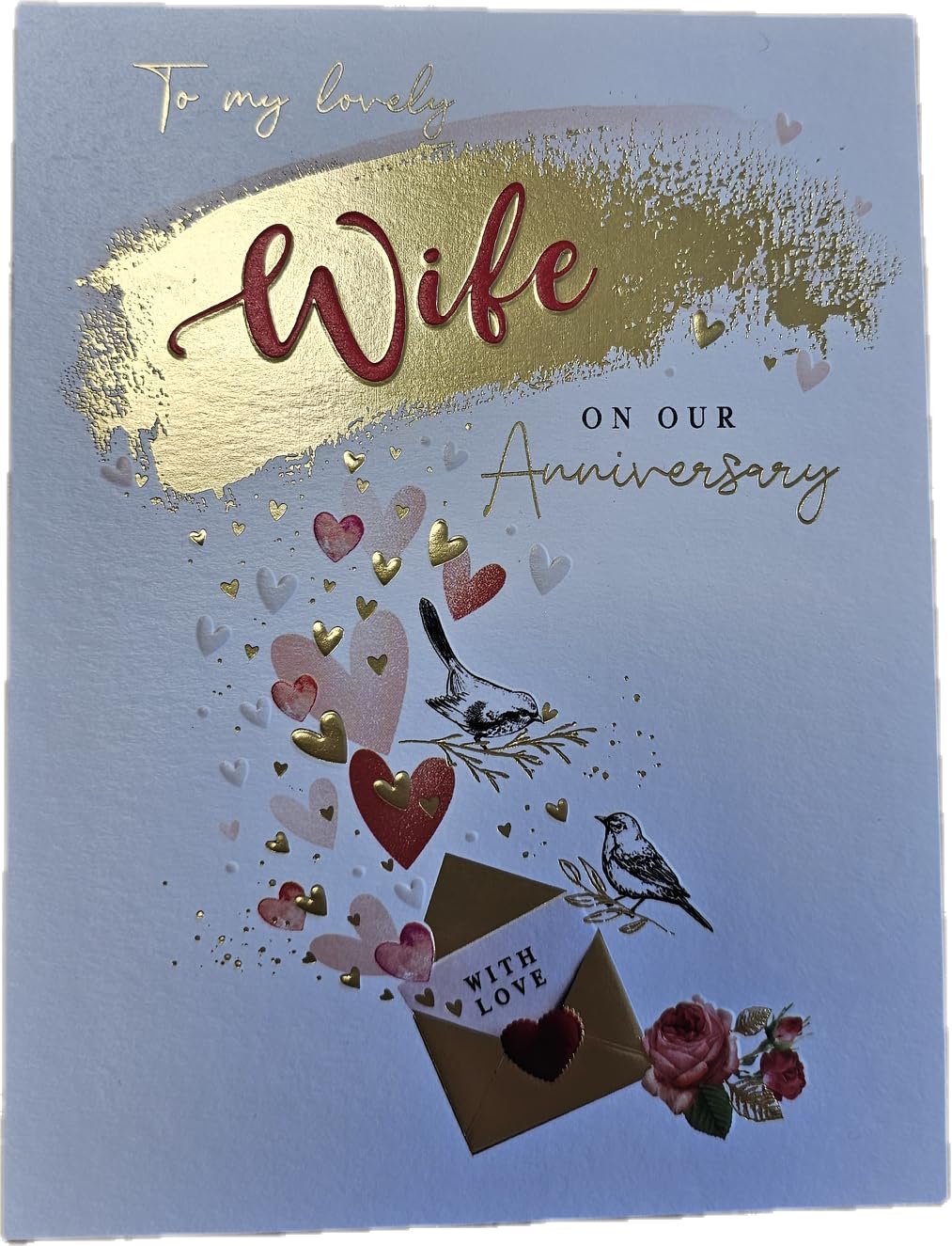 Piccadilly Greetings Anniversary Card, To My Lovely Wife - 8 x 6 inches