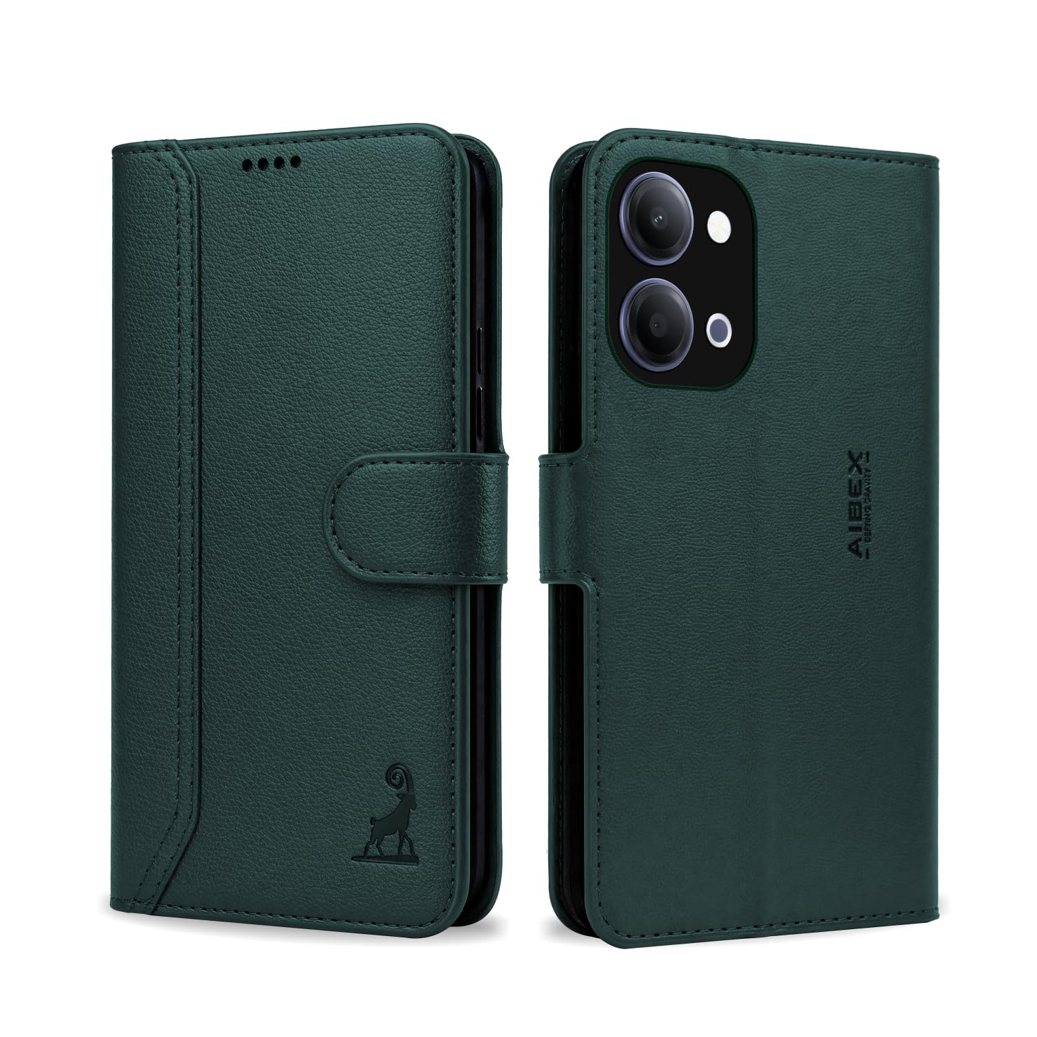 AIBEX® Compatible for Motorola Egde 70 Fusion 5G Flip Cover Leather Finish | Inside TPU with Card Pockets | Wallet Stand | Complete Protection Flip Case Green — Amazon image 13