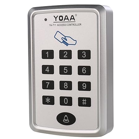 MATEE Access Control Keypad for Single Door with 1000 Users Built-in RFID 125kHz EM-ID Card Reader for Security System