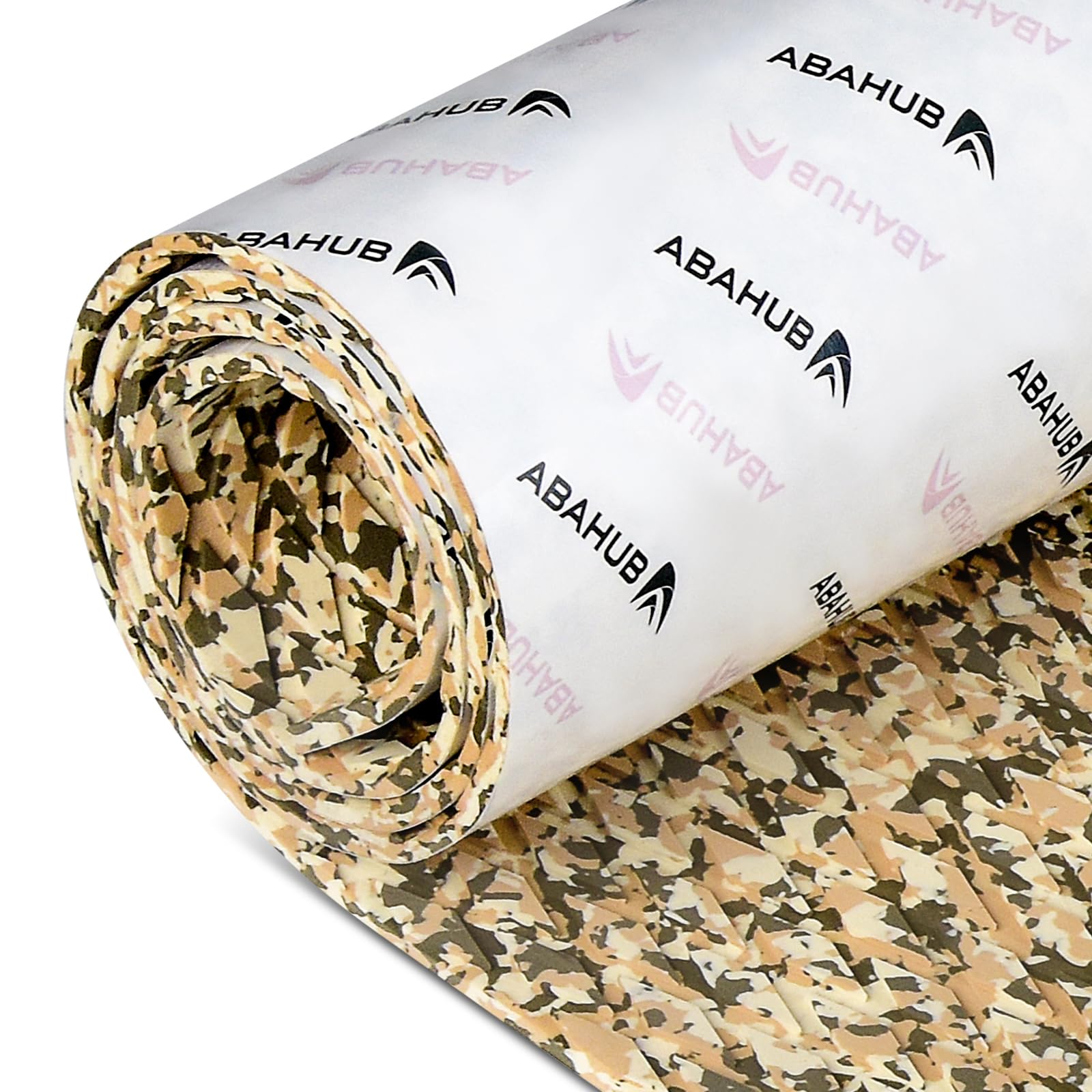 Abahub EVA Foam Boat Decking 96''x47'' Non-Slip Surfboard Traction Pad Grip Mat Self-Adhesive Trimmable Flooring Sheet for Boats SUP Board Kayak Surfing Camouflage Brown